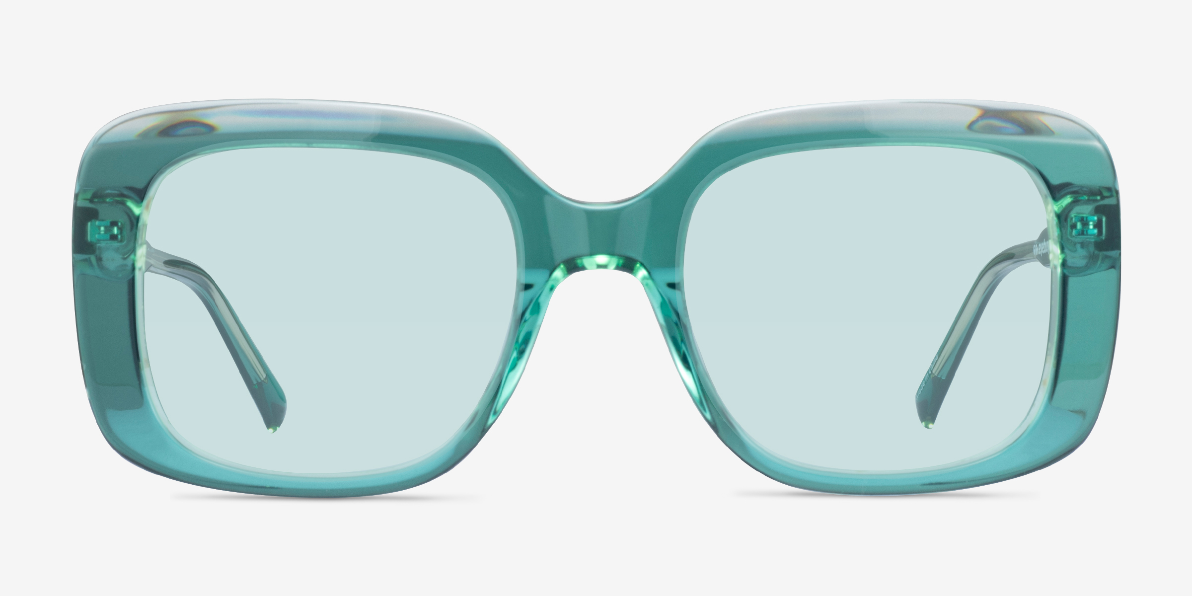 Cilla Crystal Green AcétateSoleil de Lunette de vue d'EyeBuyDirect, Vue de Face