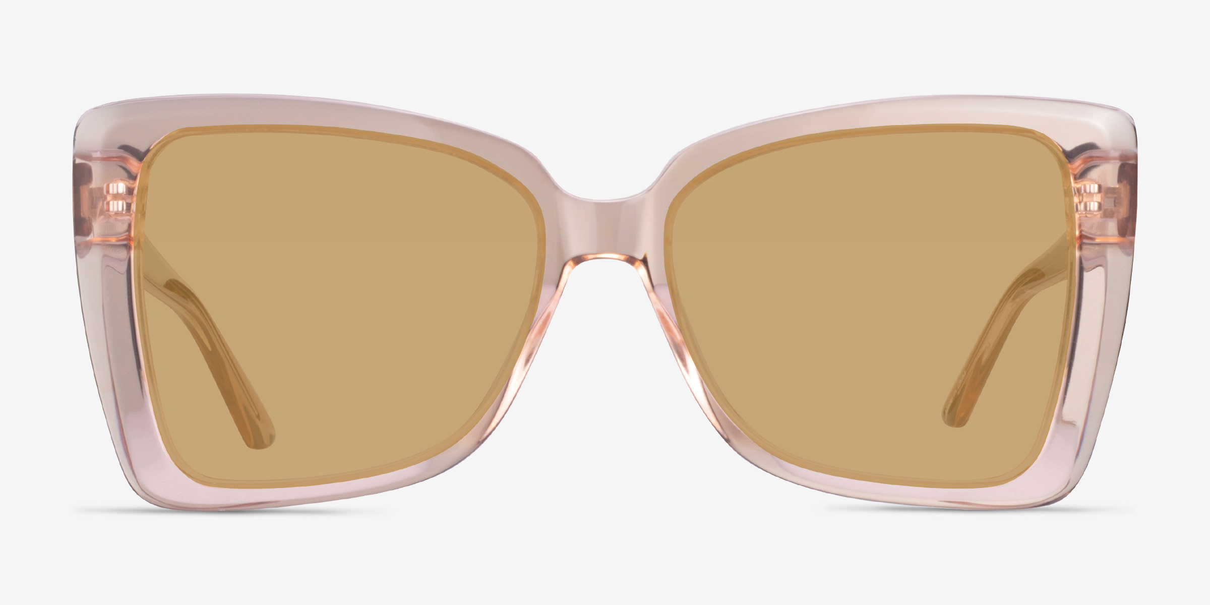 Tippi Crystal Peach AcétateSoleil de Lunette de vue d'EyeBuyDirect, Vue de Face