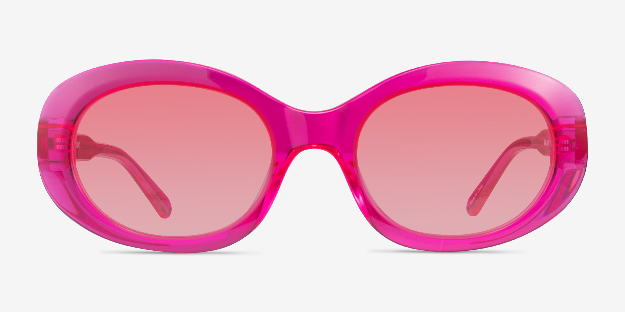 Dolly Crystal Fuchsia Pink AcétateSoleil de Lunette de vue d'EyeBuyDirect, Vue de Face