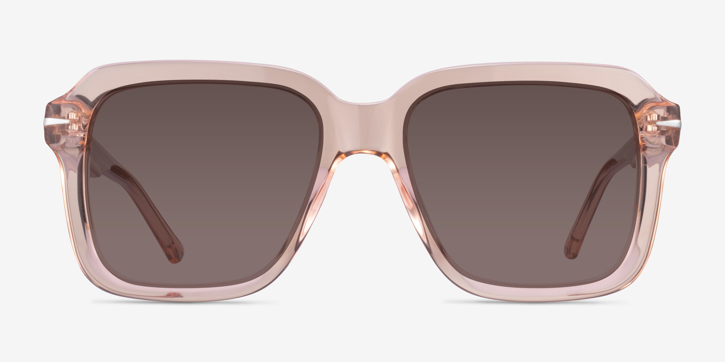 Bowie Crystal Peach AcétateSoleil de Lunette de vue d'EyeBuyDirect, Vue de Face