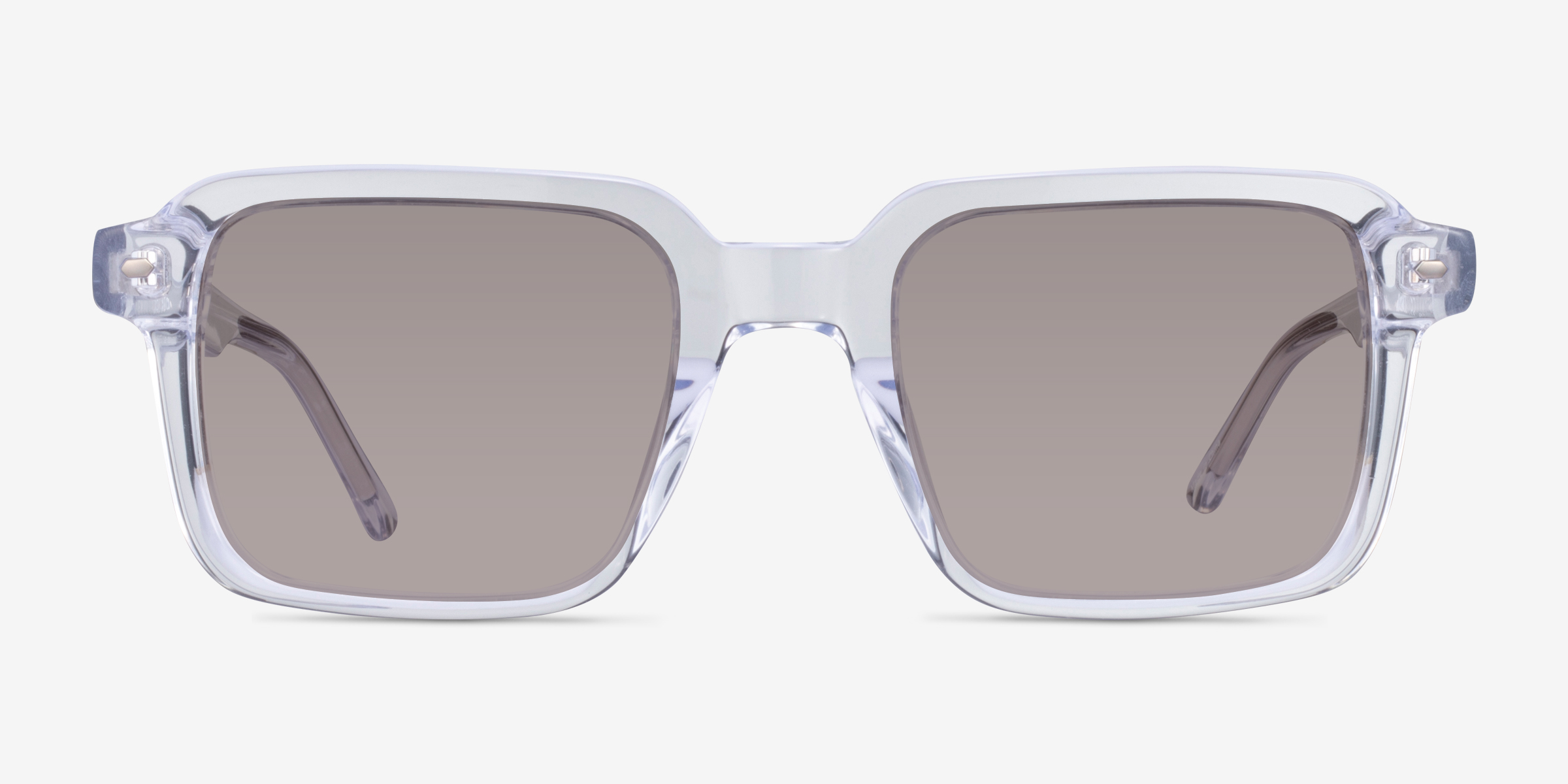 Nat Clear Crystal AcétateSoleil de Lunette de vue d'EyeBuyDirect, Vue de Face