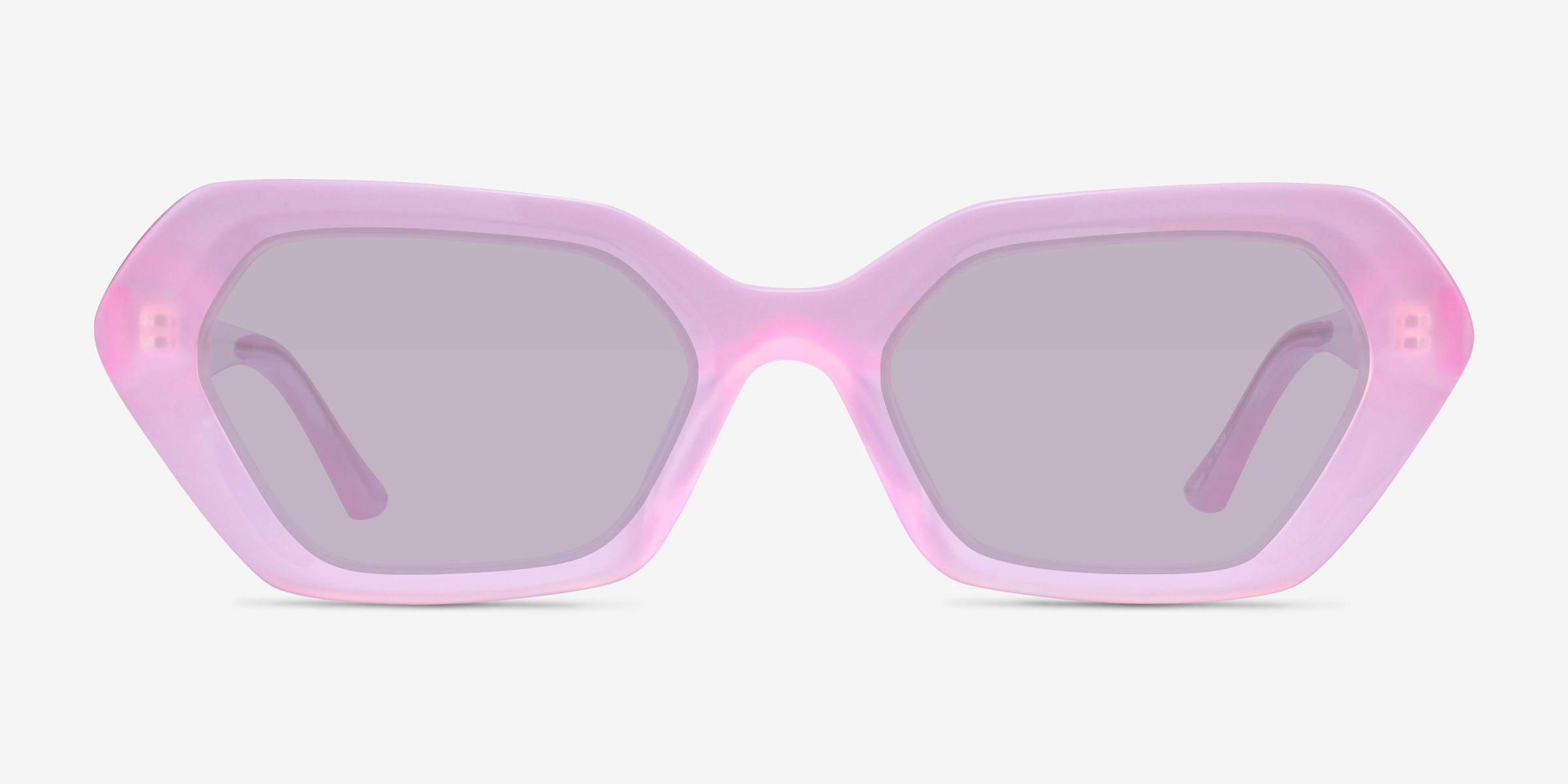 Brigitte Milky Pink AcétateSoleil de Lunette de vue d'EyeBuyDirect, Vue de Face
