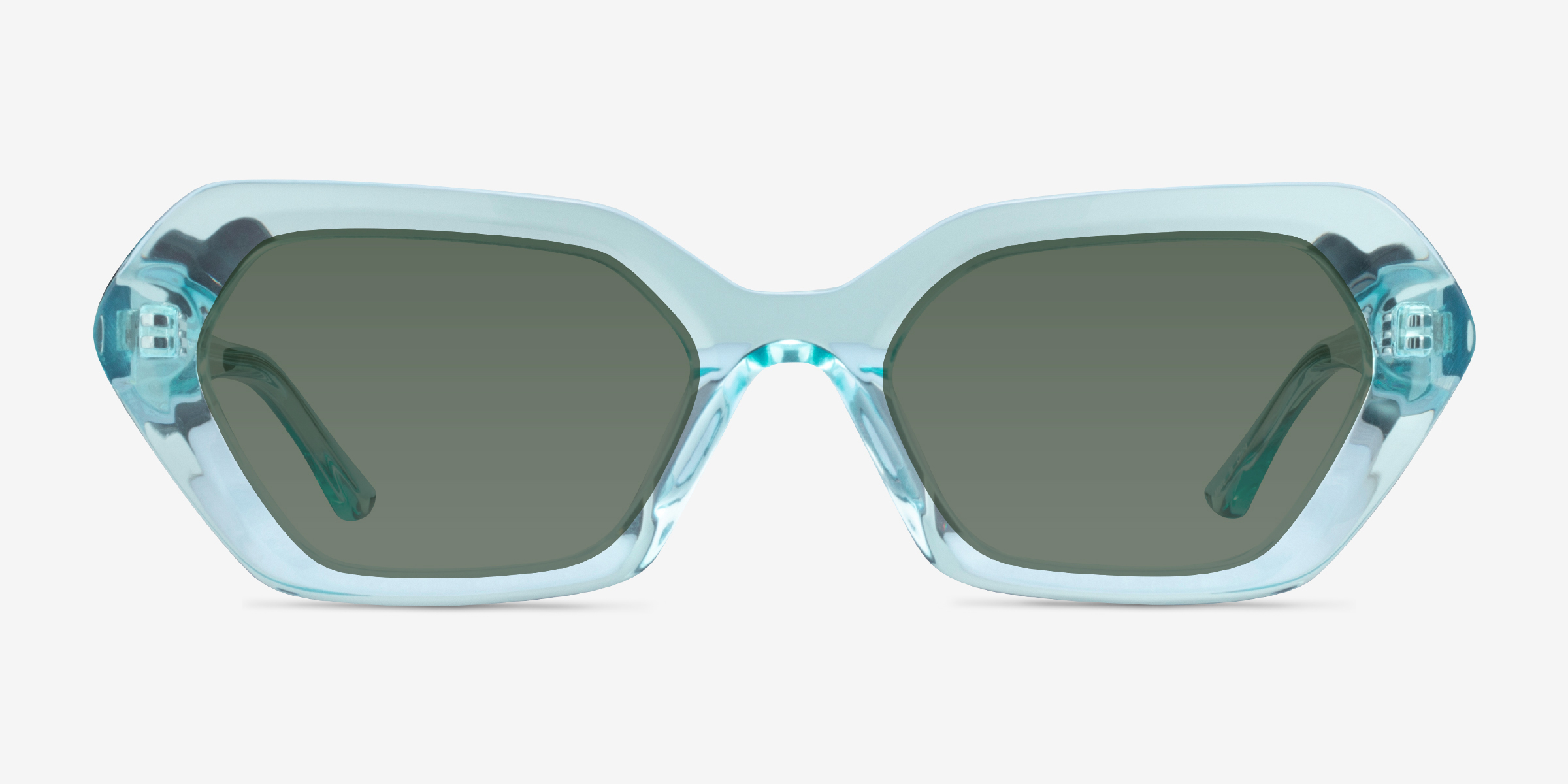 Brigitte Crystal Light Green AcétateSoleil de Lunette de vue d'EyeBuyDirect, Vue de Face