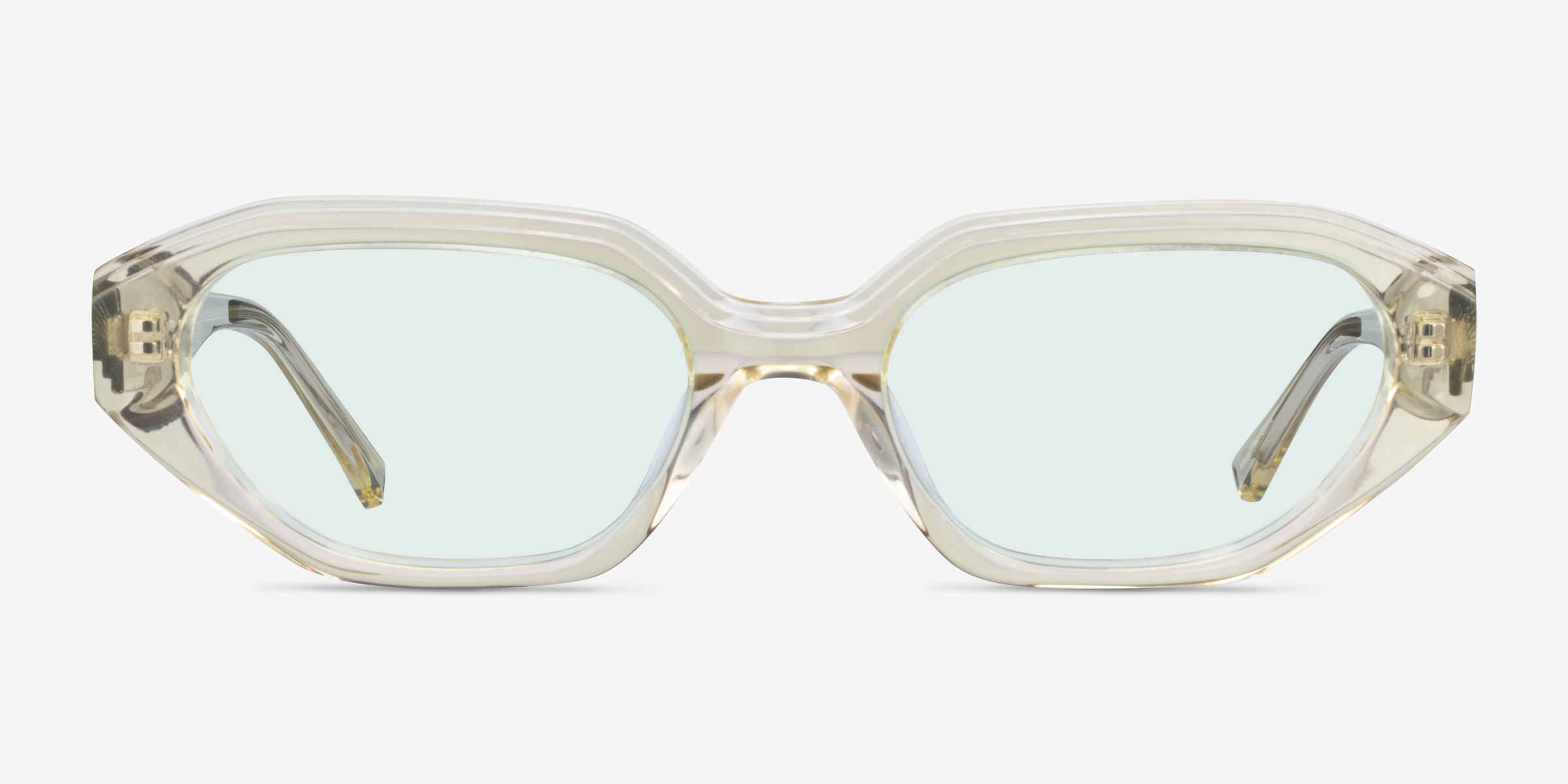 Ronette Crsytal Yellow AcétateSoleil de Lunette de vue d'EyeBuyDirect, Vue de Face