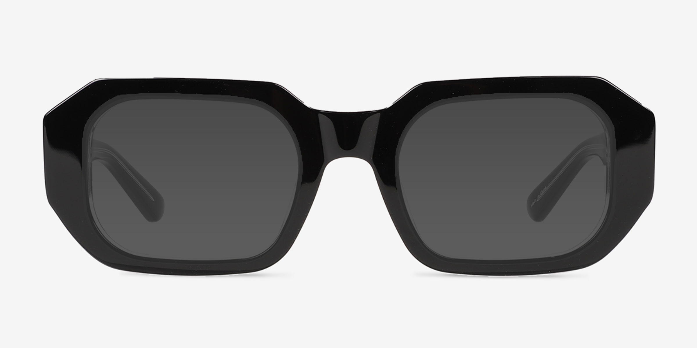 Lilia Black Crystal Éco-responsableSoleil de Lunette de vue d'EyeBuyDirect, Vue de Face