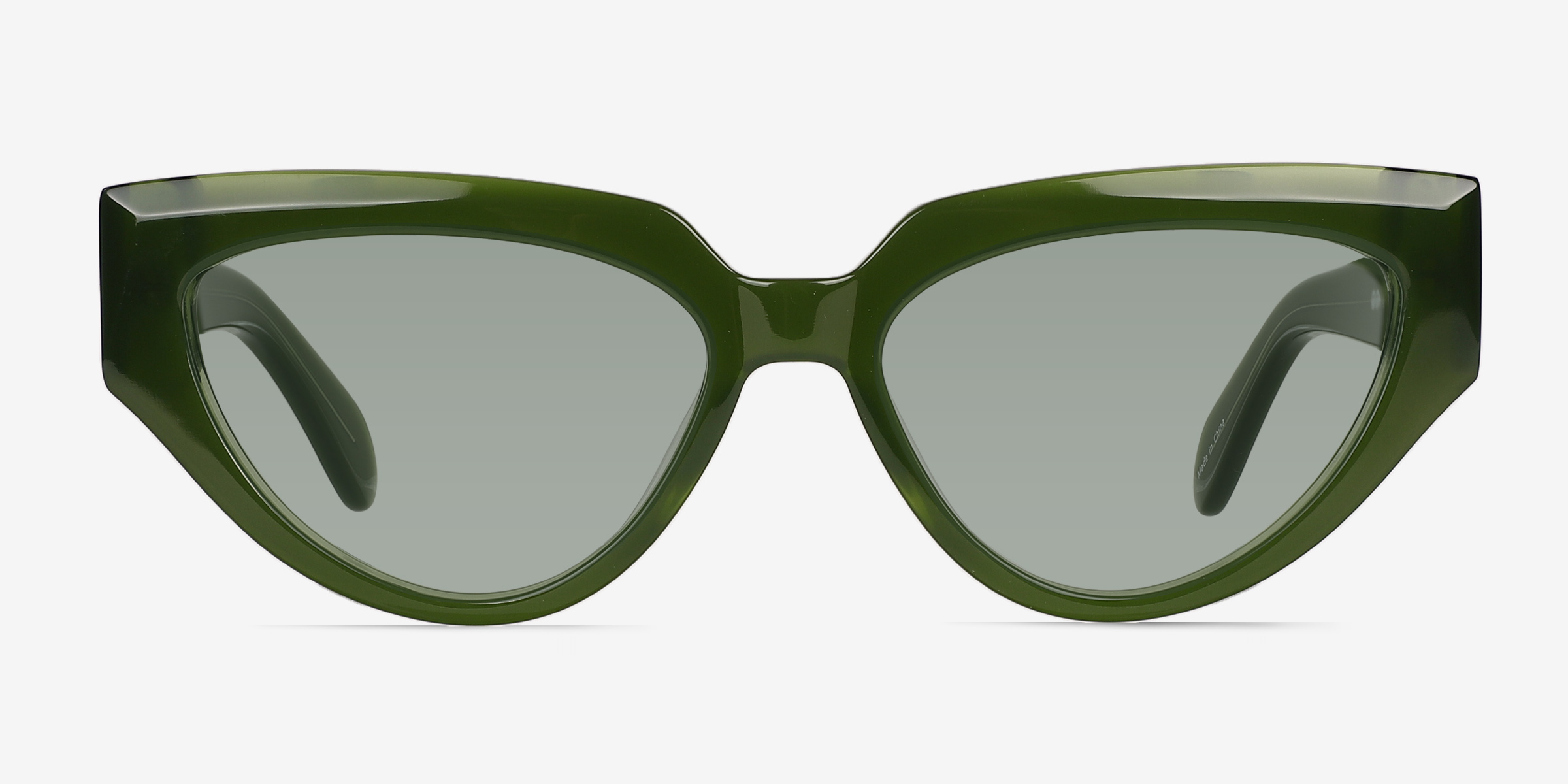 Aria Bilayer Green Éco-responsableSoleil de Lunette de vue d'EyeBuyDirect, Vue de Face