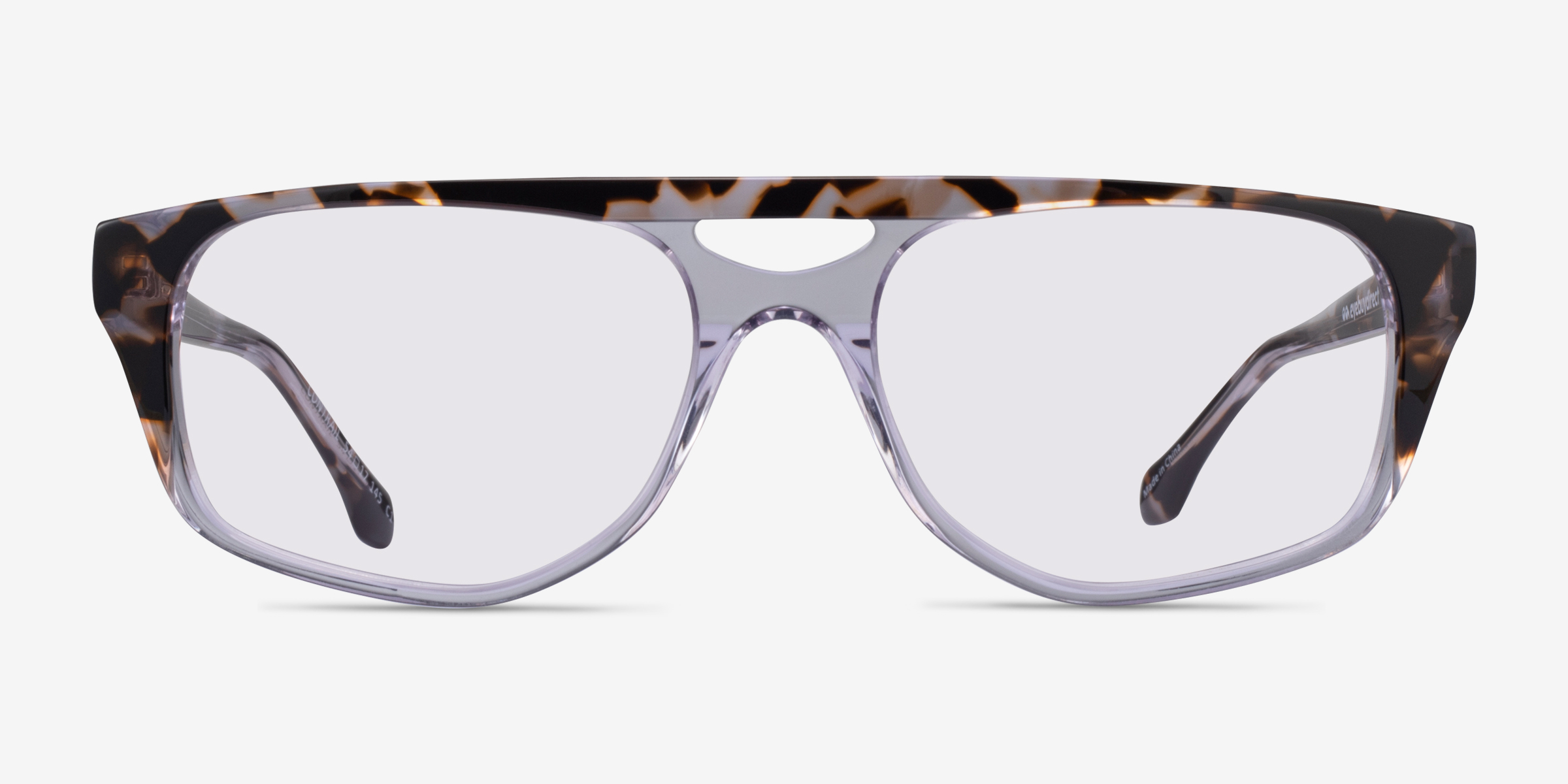 Contrail Brown Gray Tortoise AcétateSoleil de Lunette de vue d'EyeBuyDirect, Vue de Face