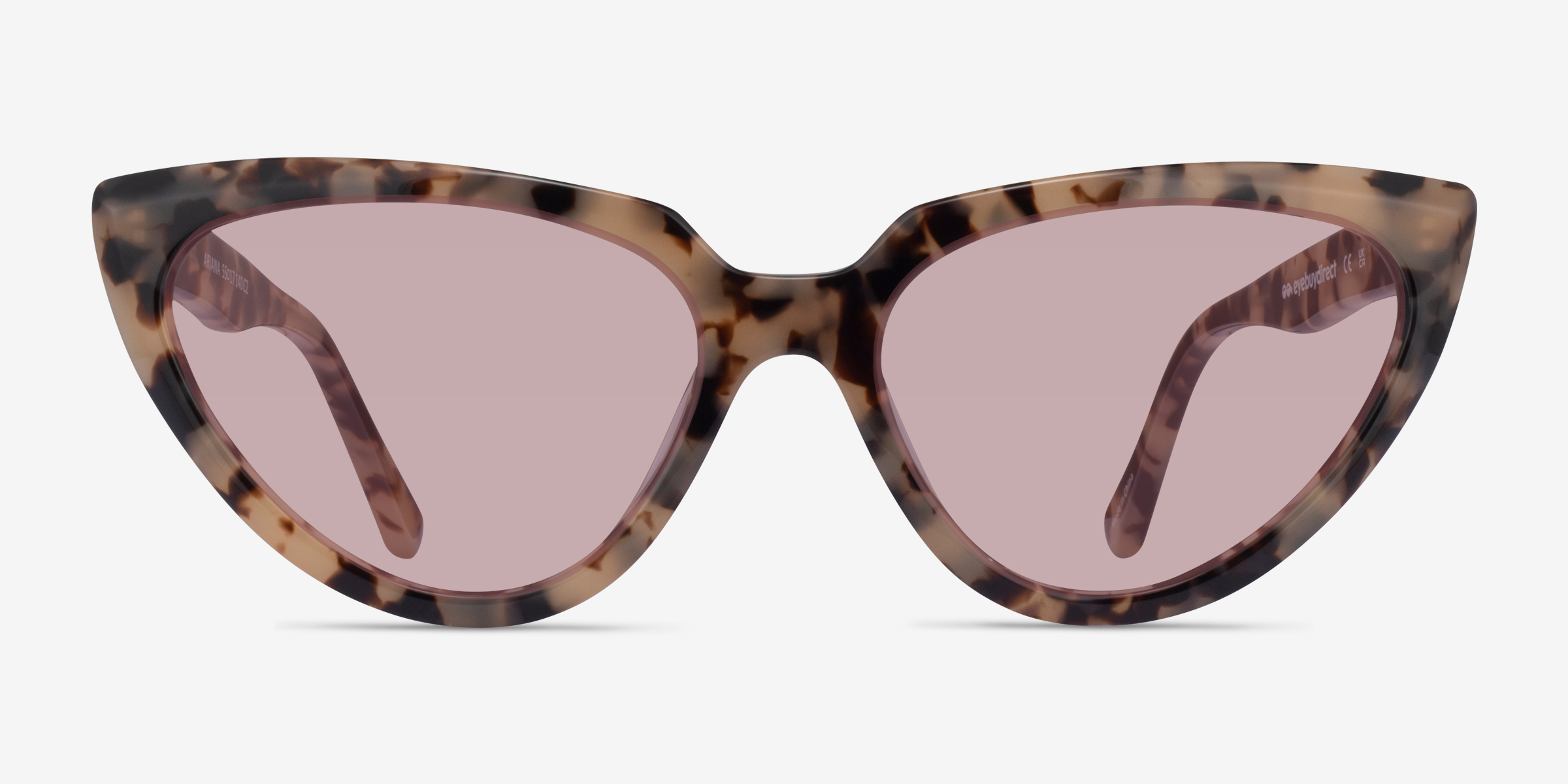 Ariana Écaille ivoire AcétateSoleil de Lunette de vue d'EyeBuyDirect, Vue de Face