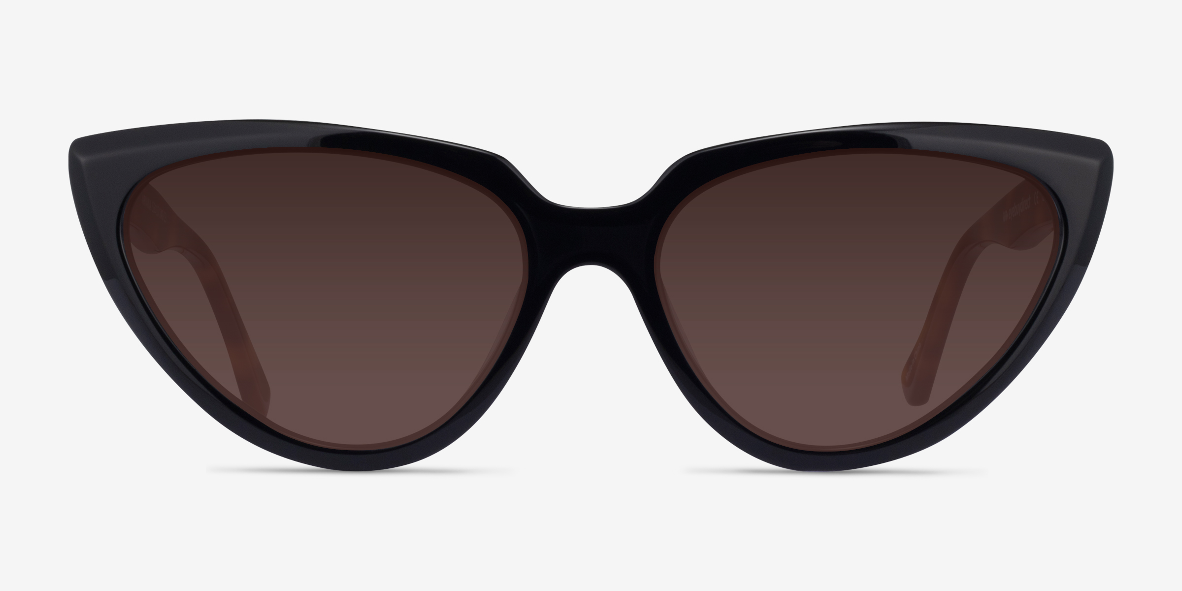 Ariana Écaille Noire AcétateSoleil de Lunette de vue d'EyeBuyDirect, Vue de Face