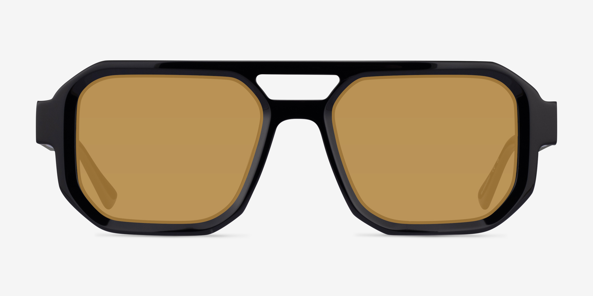 Modernist Noir AcétateSoleil de Lunette de vue d'EyeBuyDirect, Vue de Face