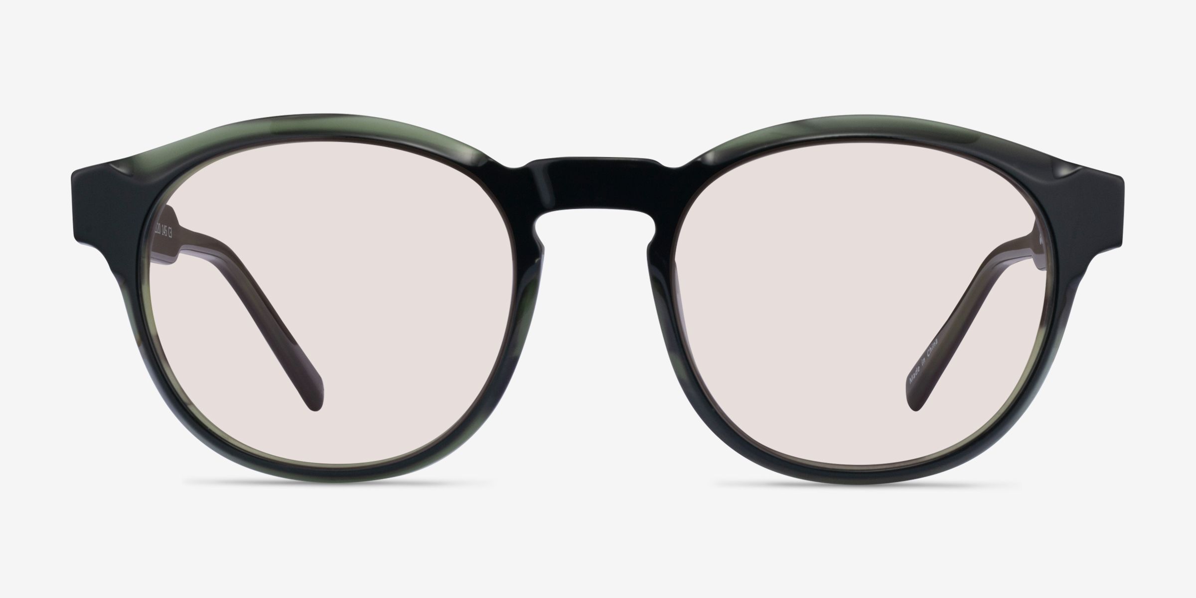 Flamingo Vert AcétateSoleil de Lunette de vue d'EyeBuyDirect, Vue de Face