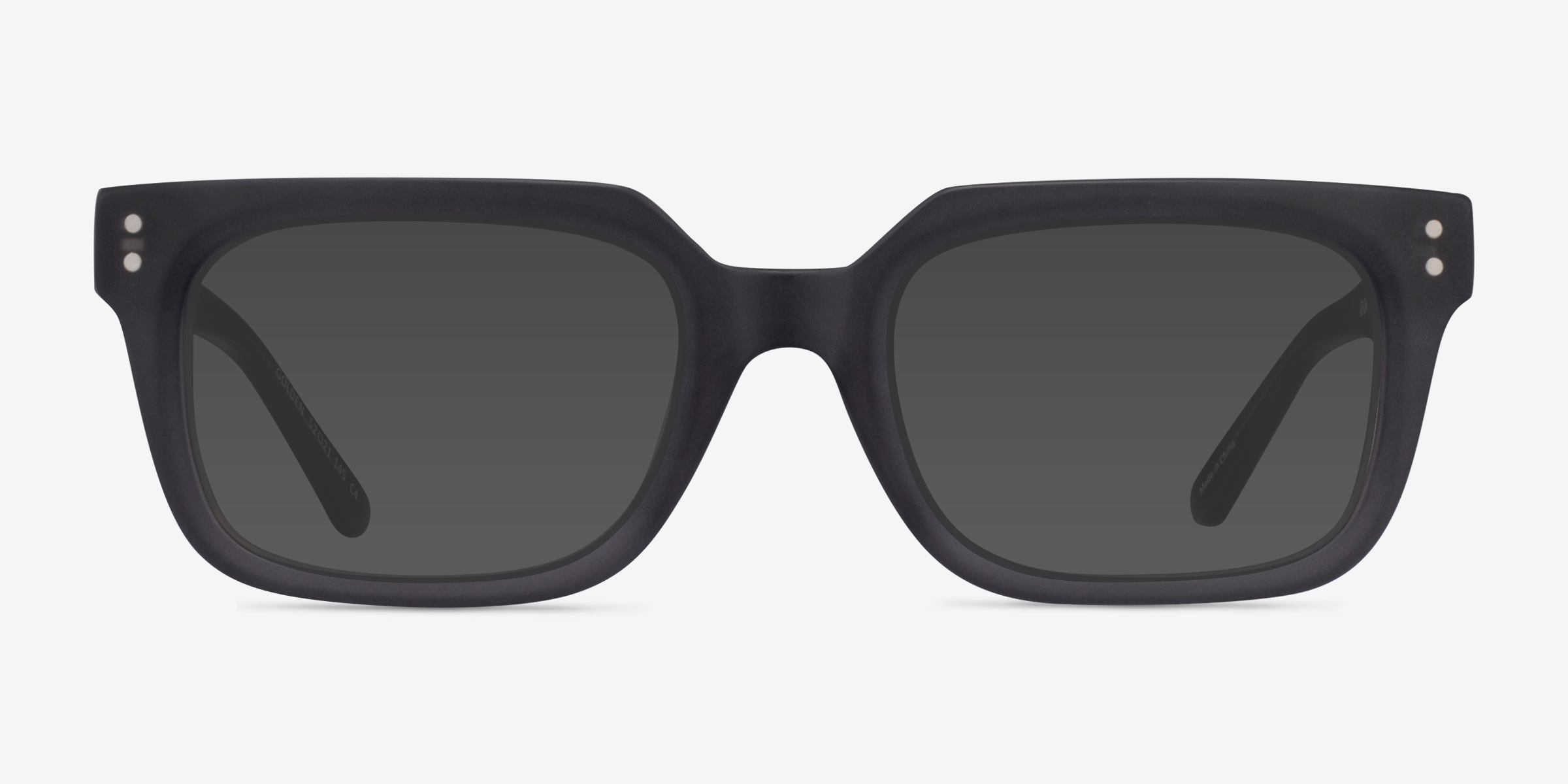 Golden Matte Gray AcétateSoleil de Lunette de vue d'EyeBuyDirect, Vue de Face