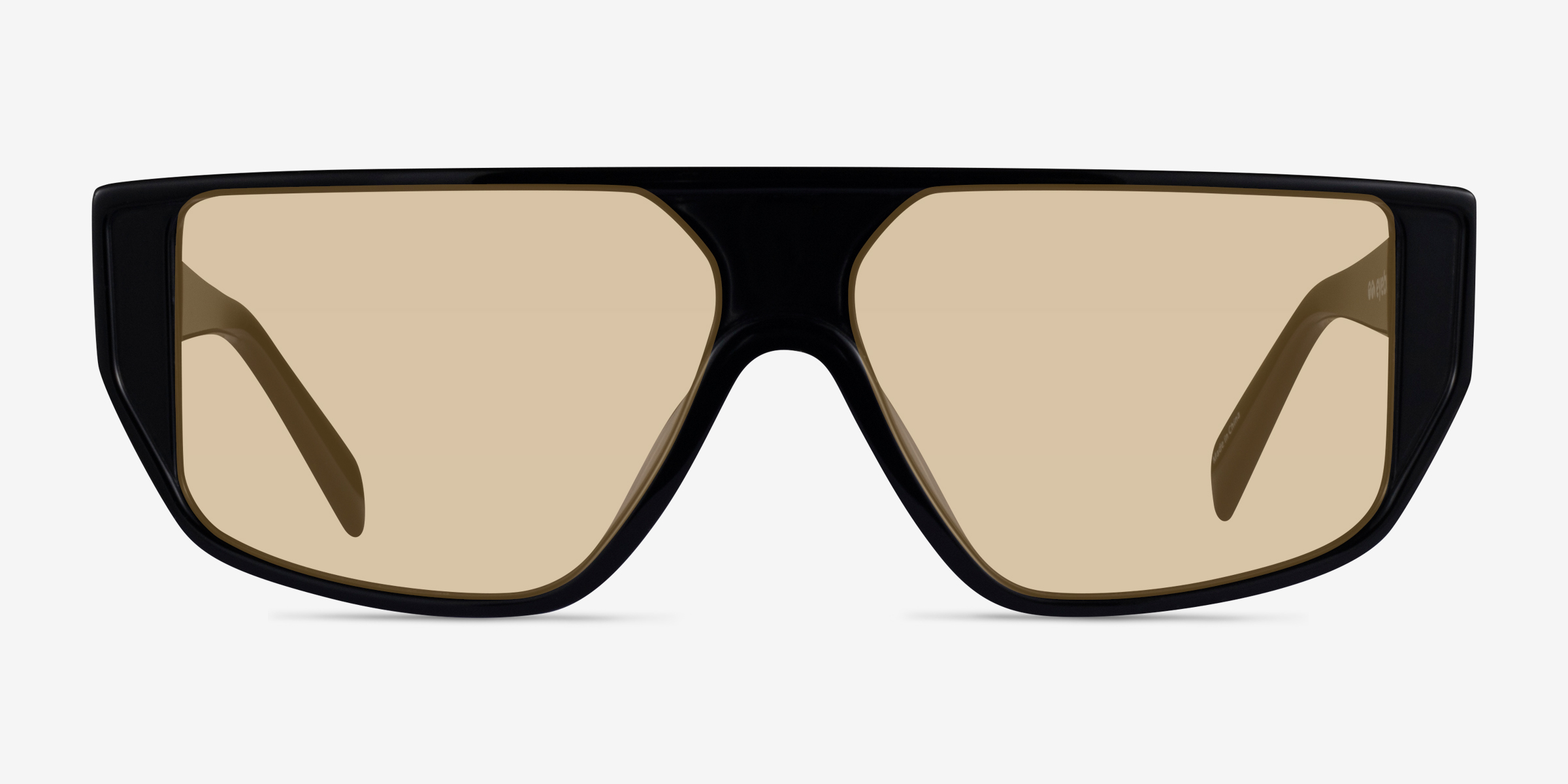 Lina Noir AcétateSoleil de Lunette de vue d'EyeBuyDirect, Vue de Face