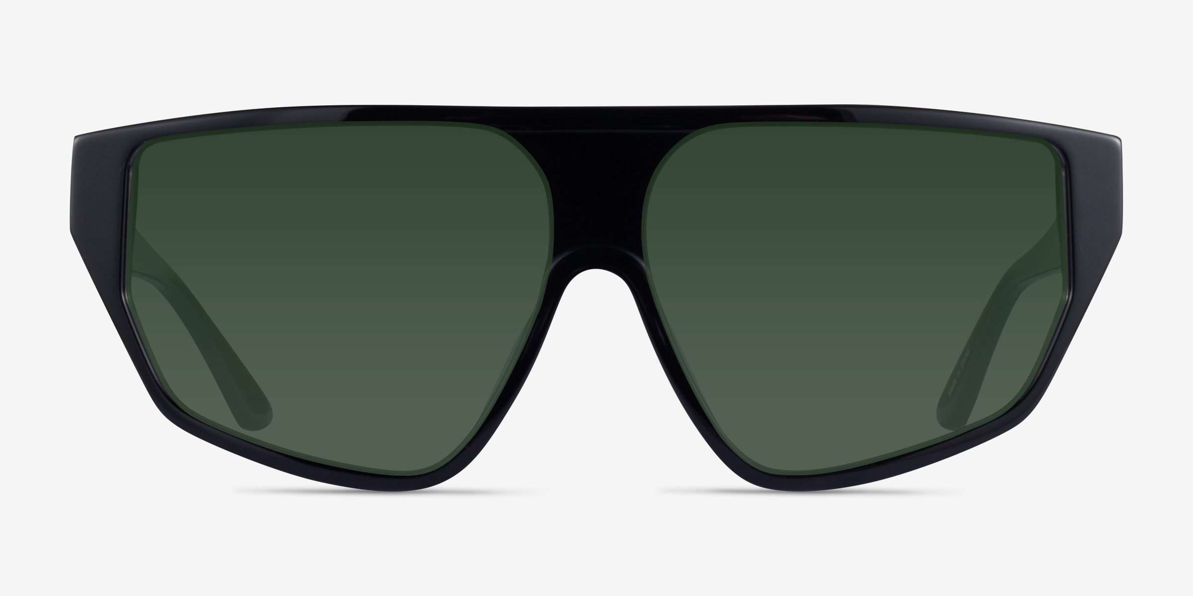 Bruno Noir AcétateSoleil de Lunette de vue d'EyeBuyDirect, Vue de Face