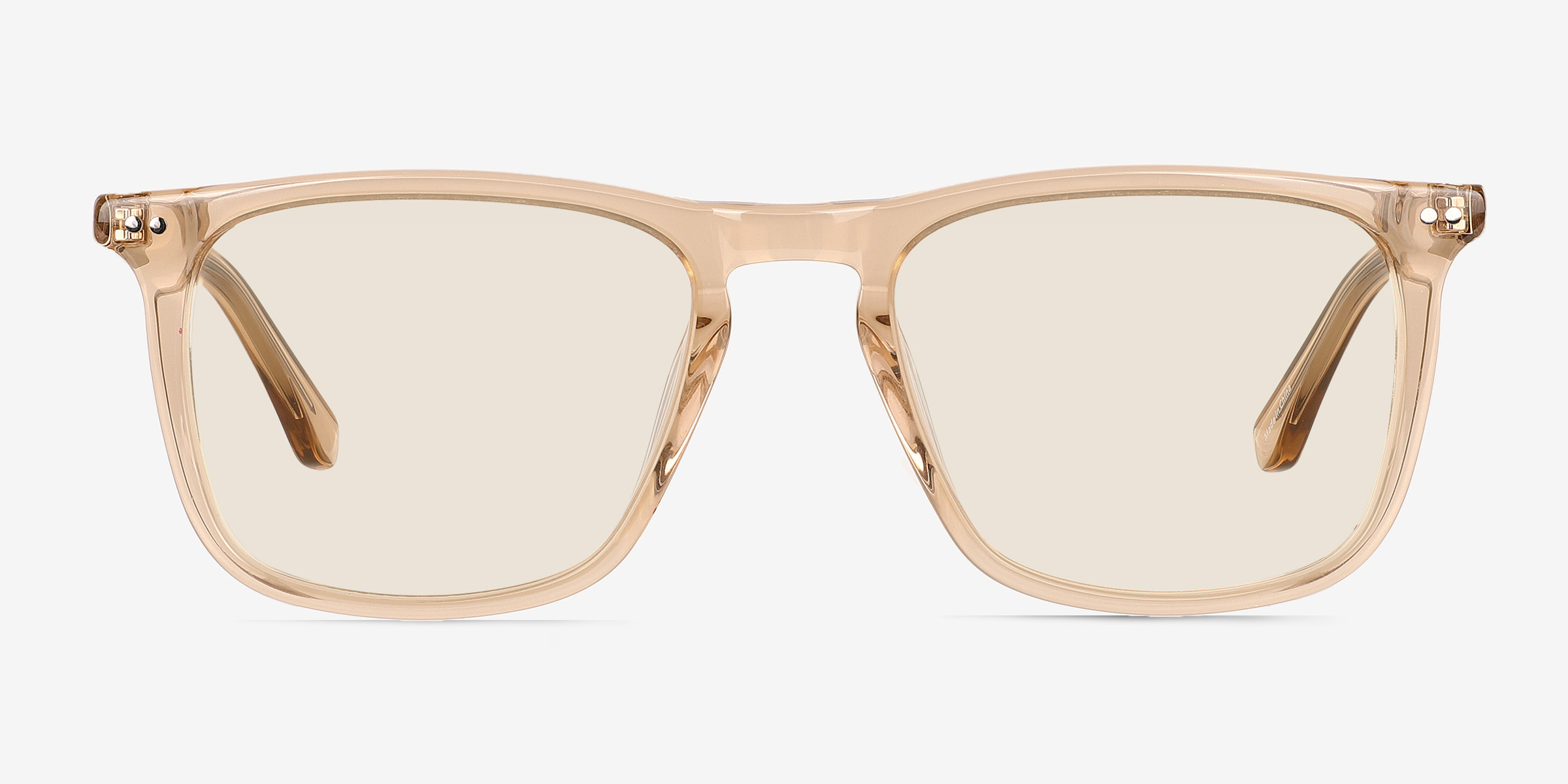 Clifton Clear Champagne AcétateSoleil de Lunette de vue d'EyeBuyDirect, Vue de Face