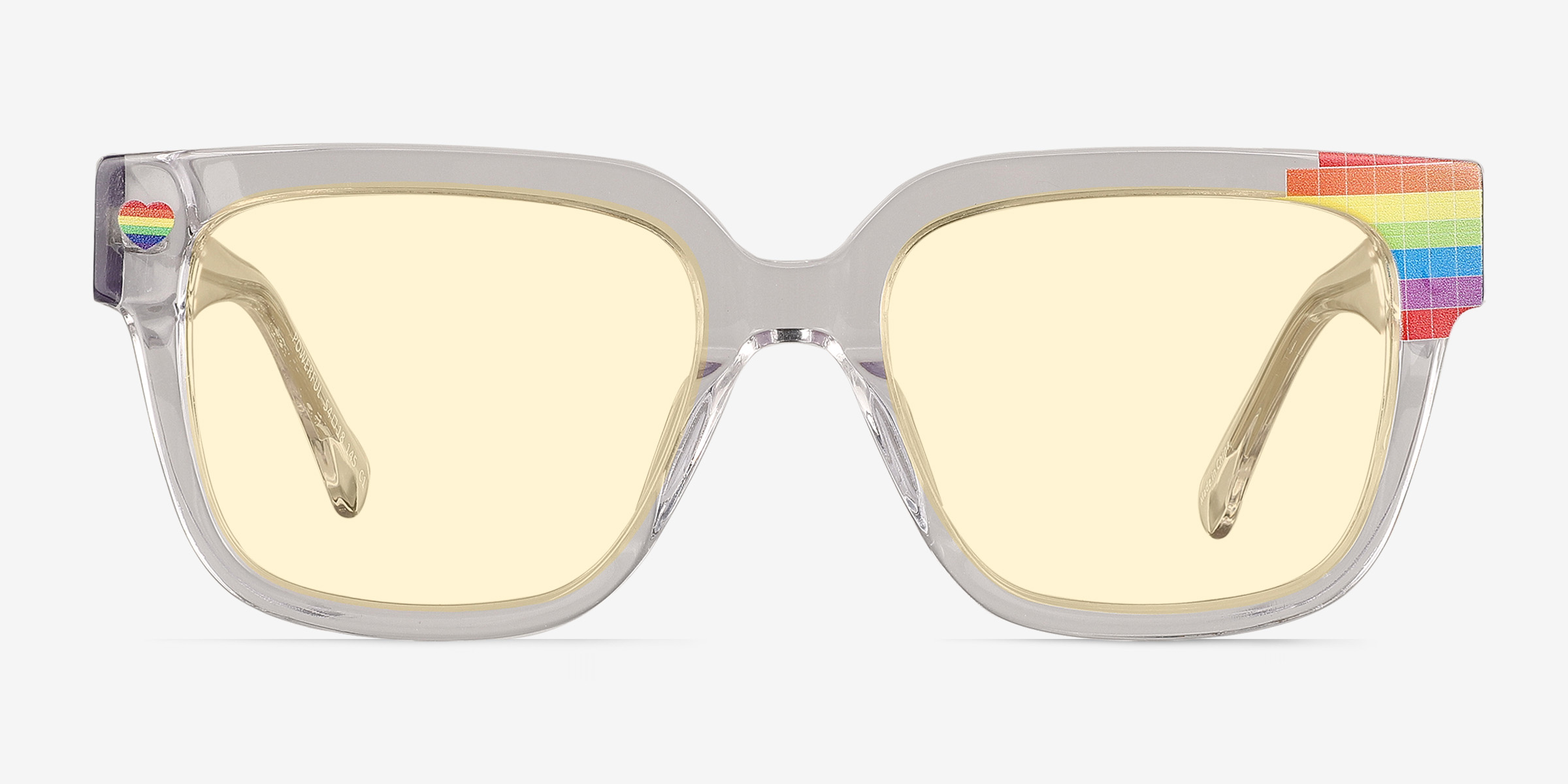 Powerful Crystal AcétateSoleil de Lunette de vue d'EyeBuyDirect, Vue de Face