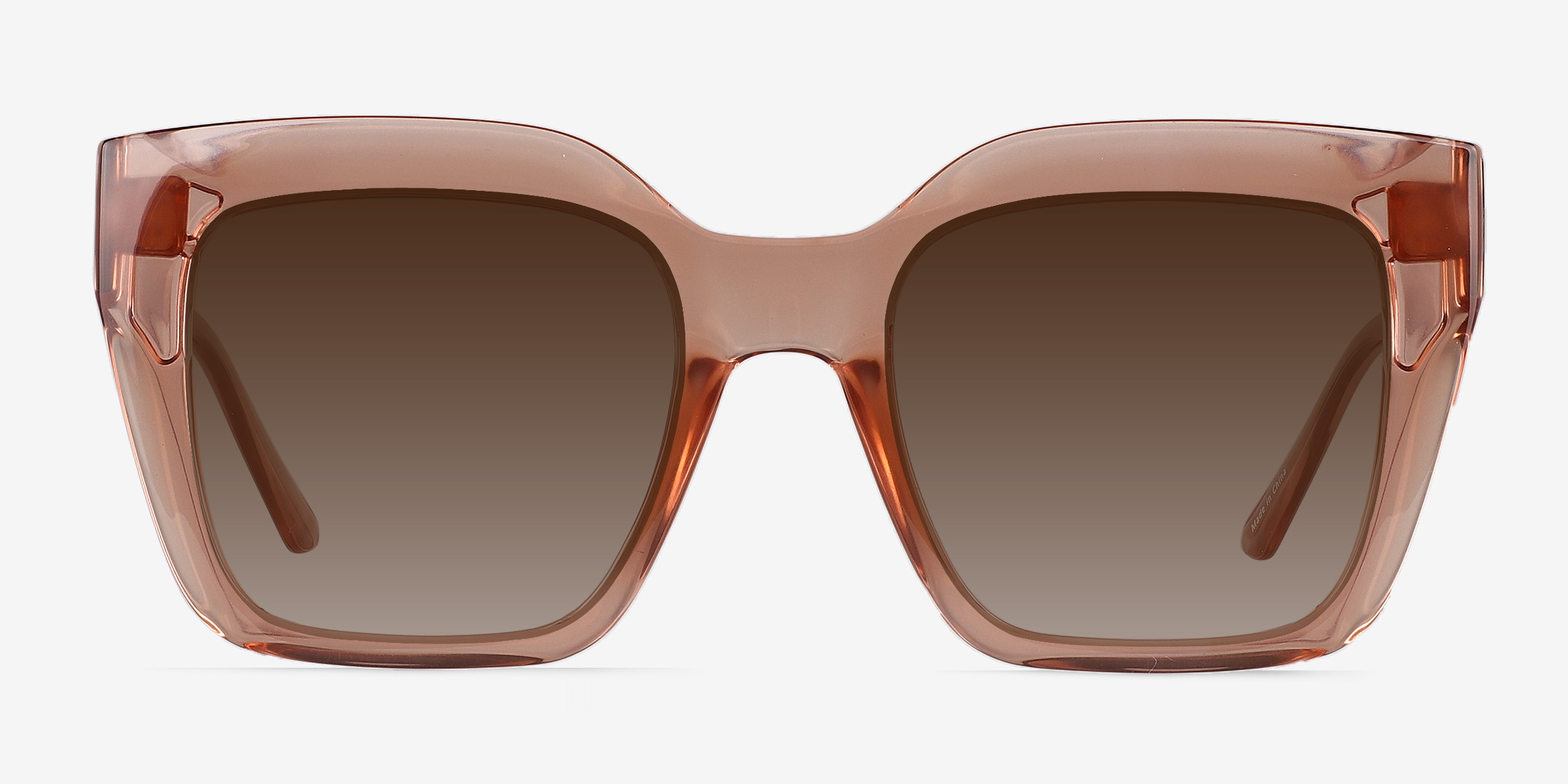 Sprout Crystal Champagne PlastiqueSoleil de Lunette de vue d'EyeBuyDirect, Vue de Face