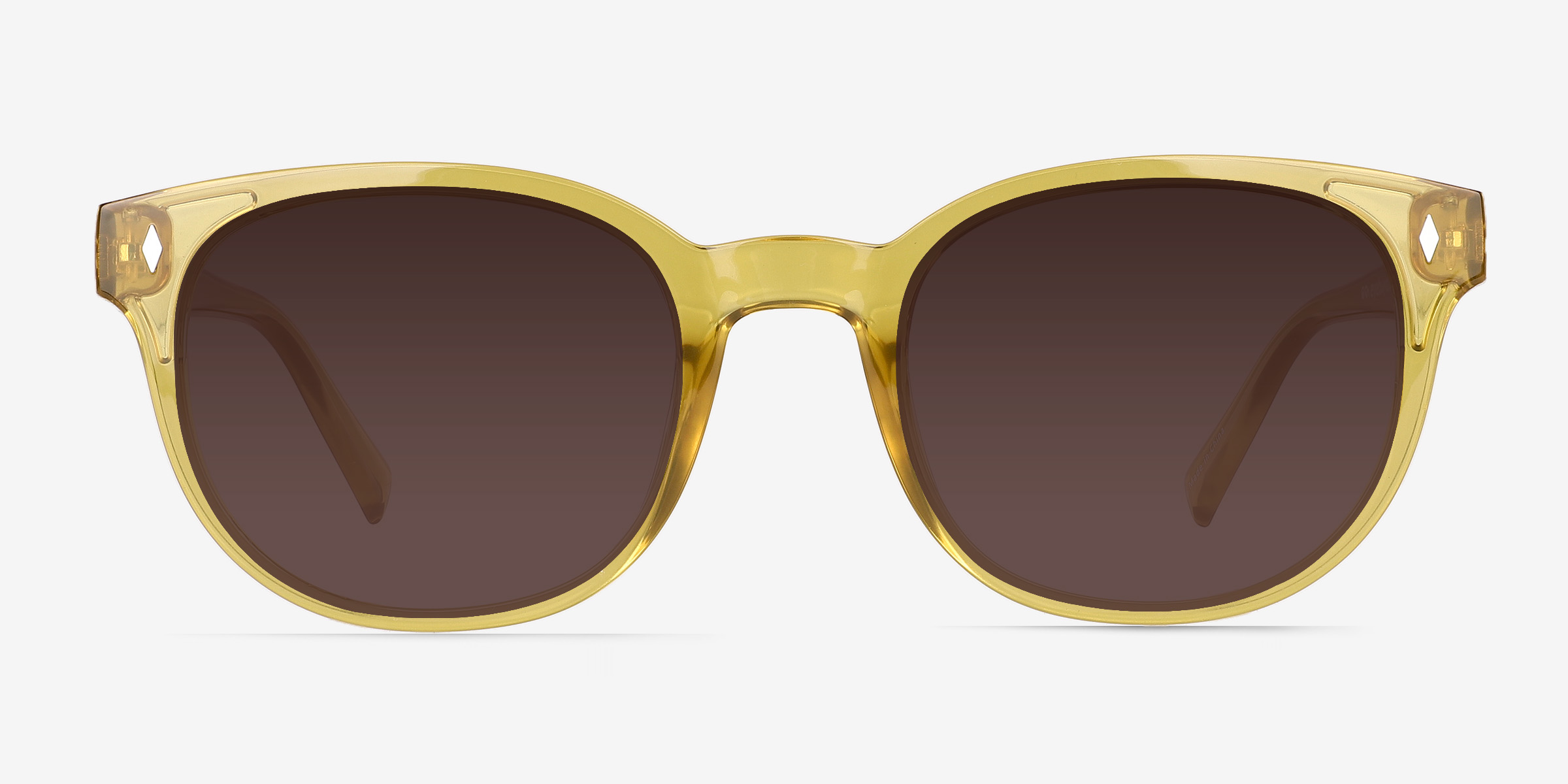 Seabright Crsytal Yellow PlastiqueSoleil de Lunette de vue d'EyeBuyDirect, Vue de Face