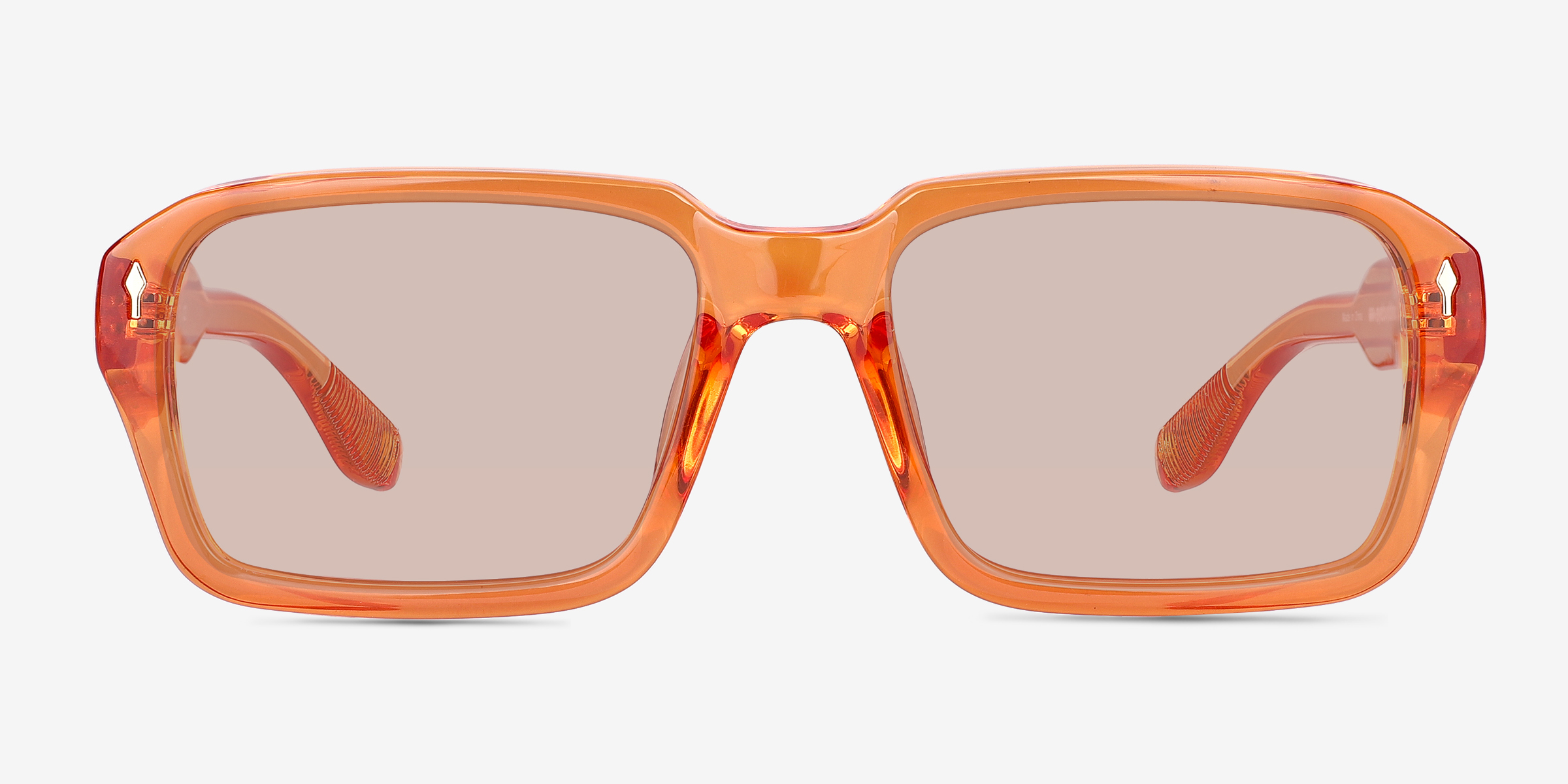 Sync Crystal Orange PlastiqueSoleil de Lunette de vue d'EyeBuyDirect, Vue de Face