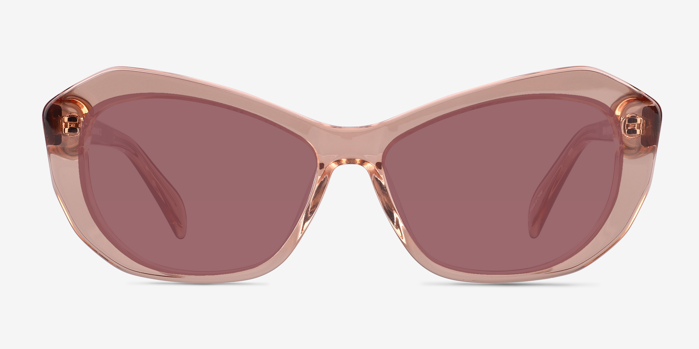 Cha Cha Translusant Peach AcétateSoleil de Lunette de vue d'EyeBuyDirect, Vue de Face