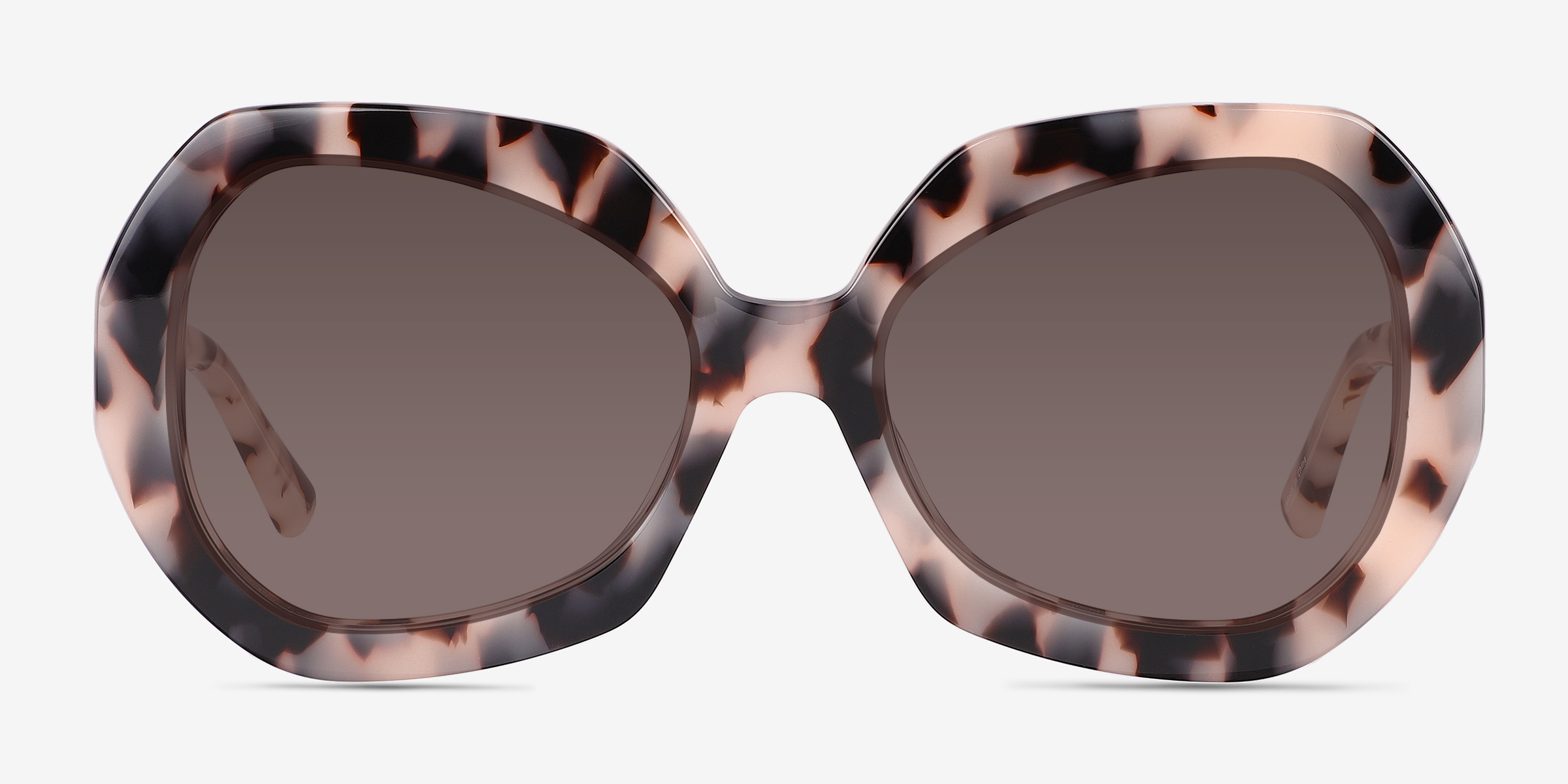 Farrah Écaille ivoire AcétateSoleil de Lunette de vue d'EyeBuyDirect, Vue de Face