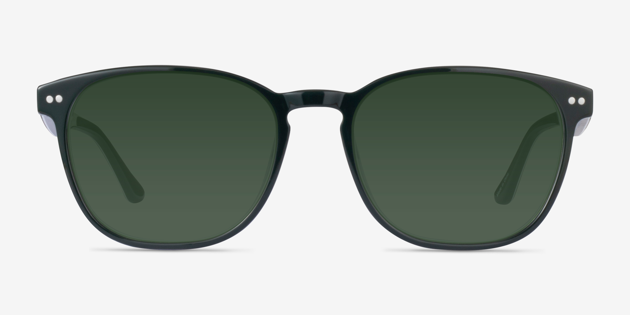 Graffiti Solid Dark Green AcétateSoleil de Lunette de vue d'EyeBuyDirect, Vue de Face