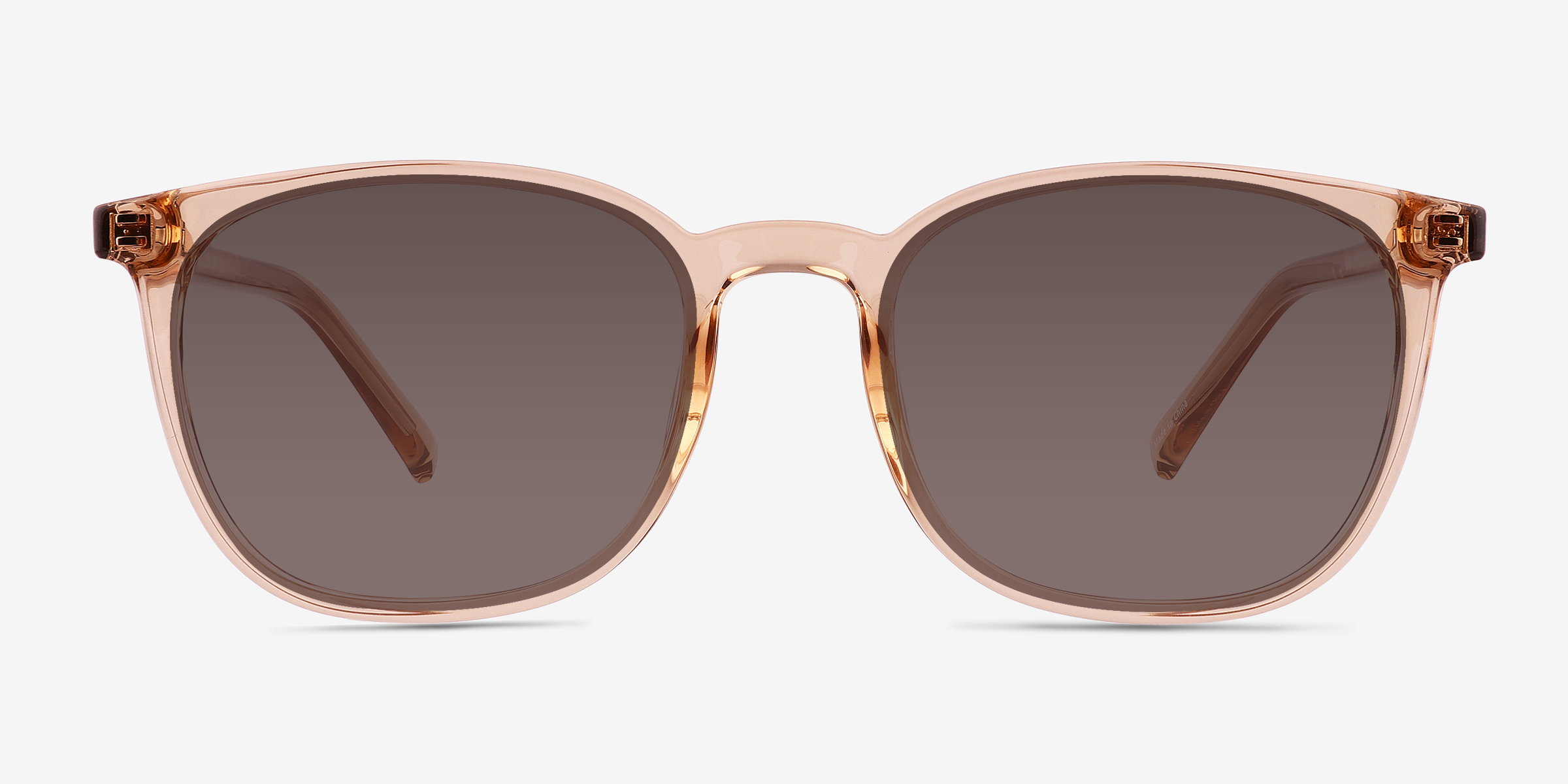 Redwood Crystal Light Brown PlastiqueSoleil de Lunette de vue d'EyeBuyDirect, Vue de Face