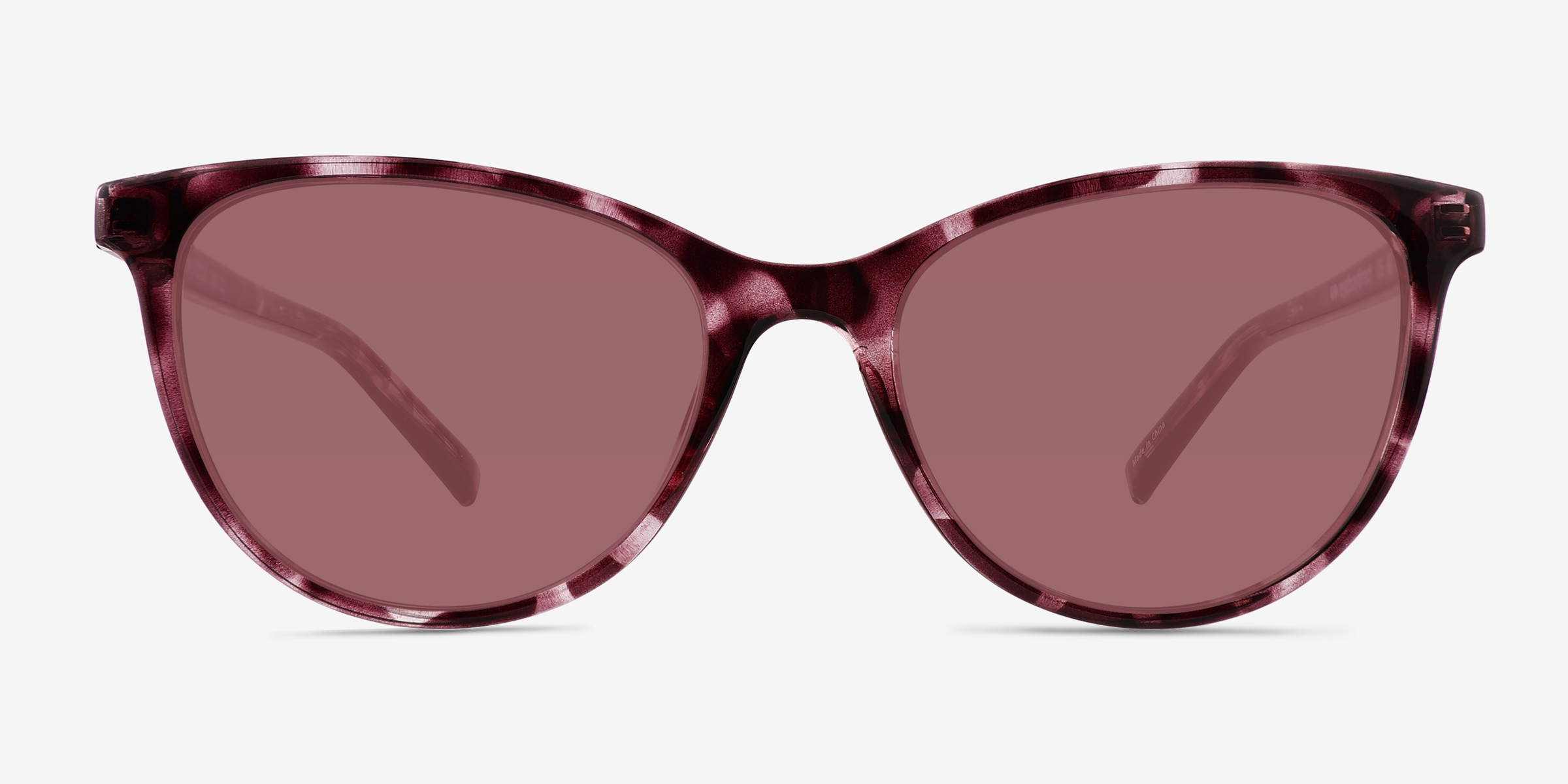 Fern Purple Tortoise PlastiqueSoleil de Lunette de vue d'EyeBuyDirect, Vue de Face