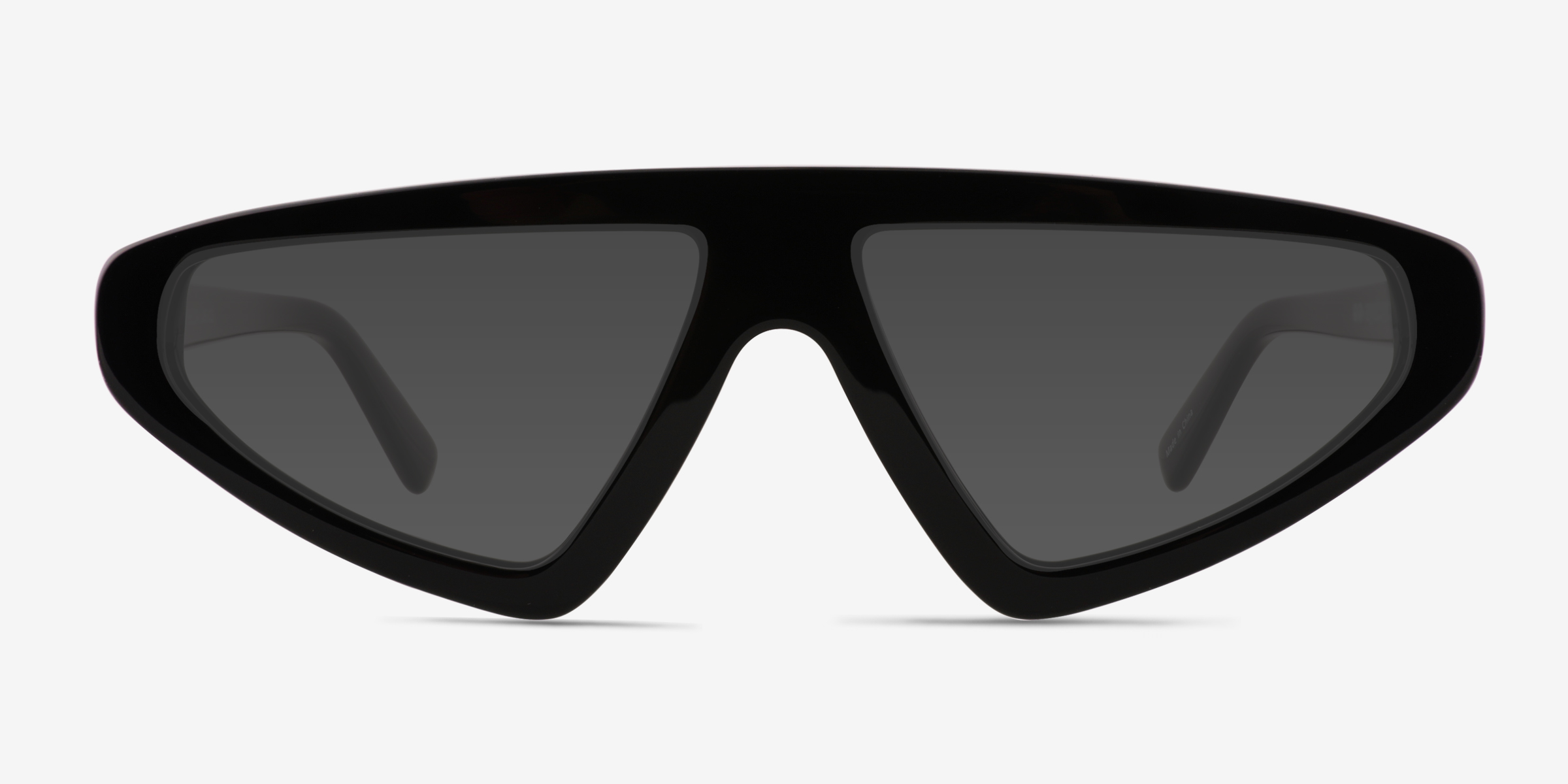 Eutopia Noir AcétateSoleil de Lunette de vue d'EyeBuyDirect, Vue de Face