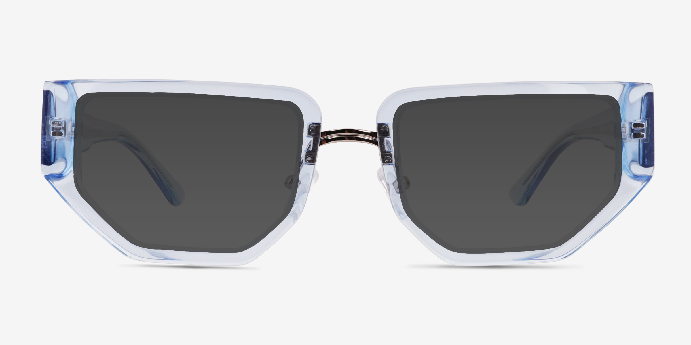 Elate Crystal Blue AcétateSoleil de Lunette de vue d'EyeBuyDirect, Vue de Face