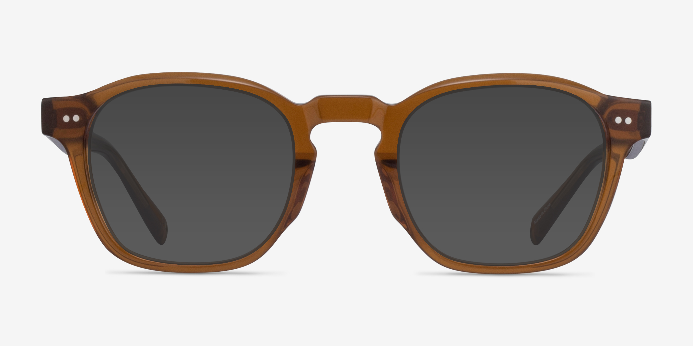 Lennox Crystal Brown Éco-responsableSoleil de Lunette de vue d'EyeBuyDirect, Vue de Face