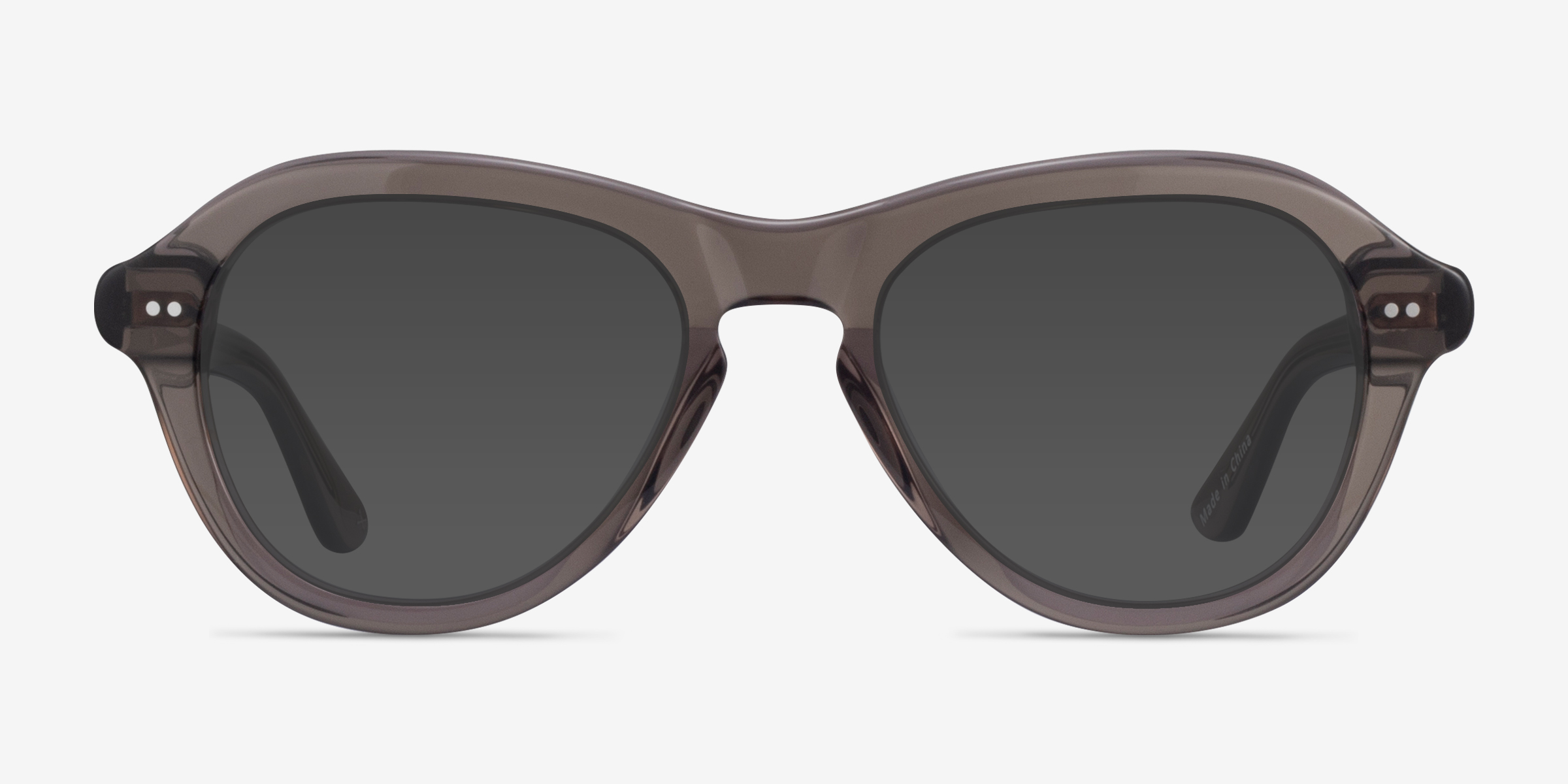 Moss Crystal Gray Éco-responsableSoleil de Lunette de vue d'EyeBuyDirect, Vue de Face