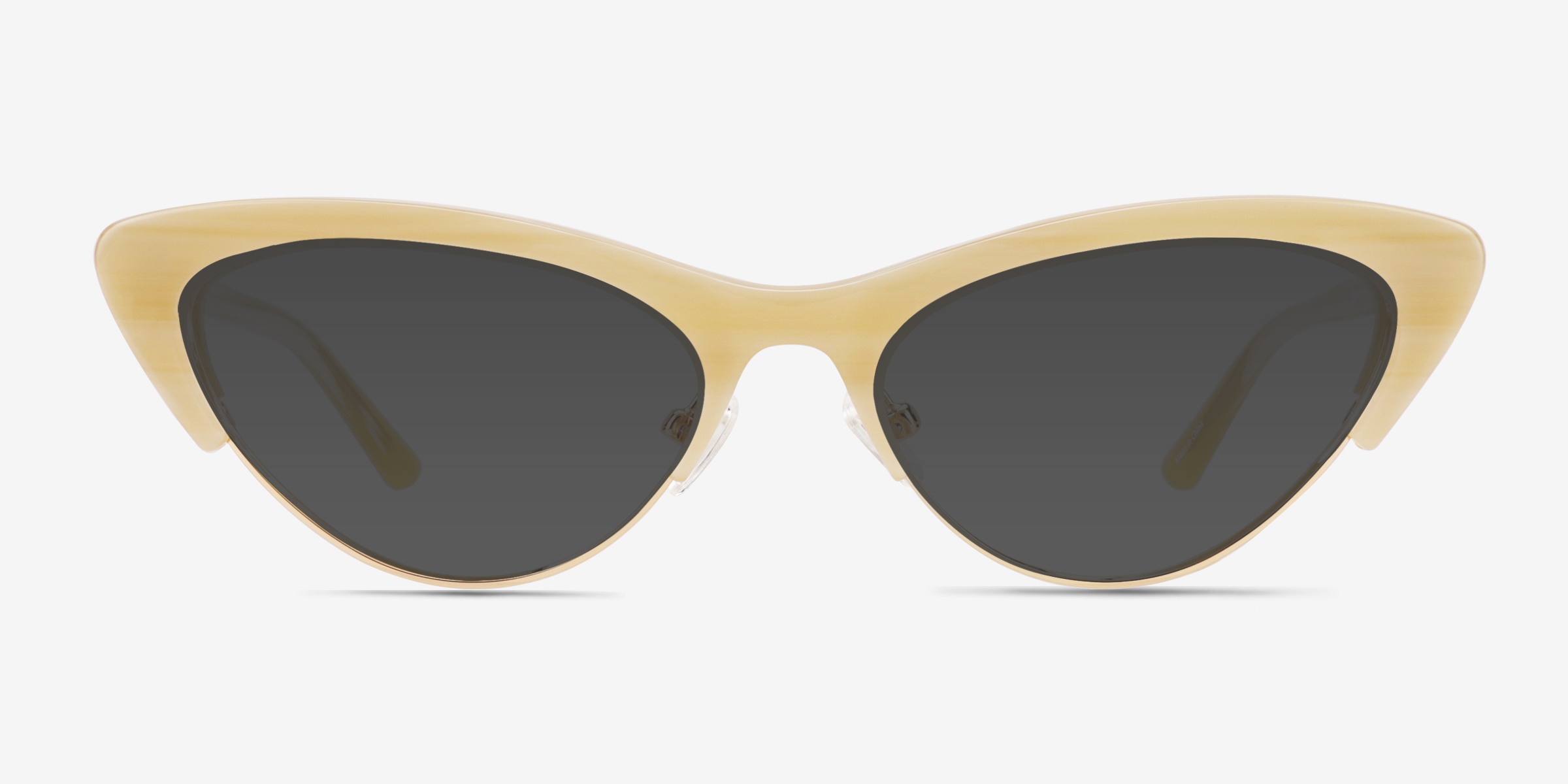 Aina Striped Brown AcétateSoleil de Lunette de vue d'EyeBuyDirect, Vue de Face