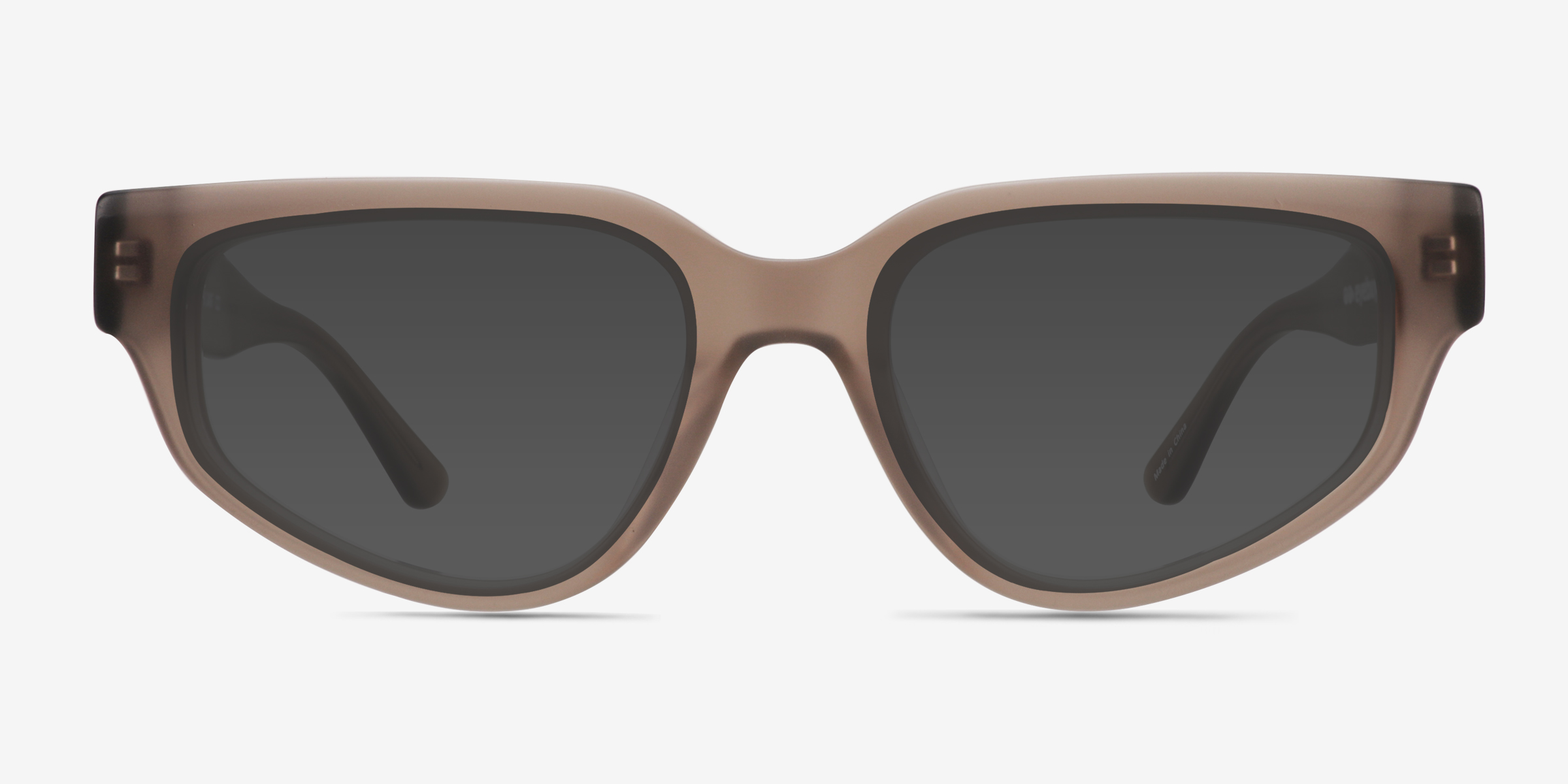 Enoch Crystal Matte Gray AcétateSoleil de Lunette de vue d'EyeBuyDirect, Vue de Face