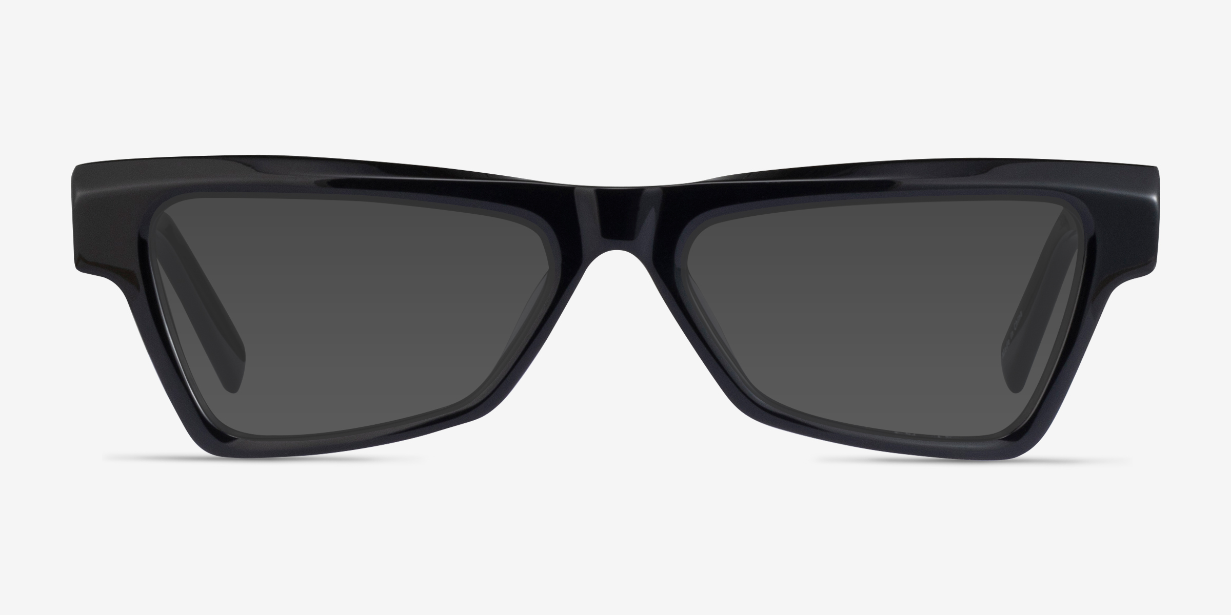 Zizi Noir AcétateSoleil de Lunette de vue d'EyeBuyDirect, Vue de Face