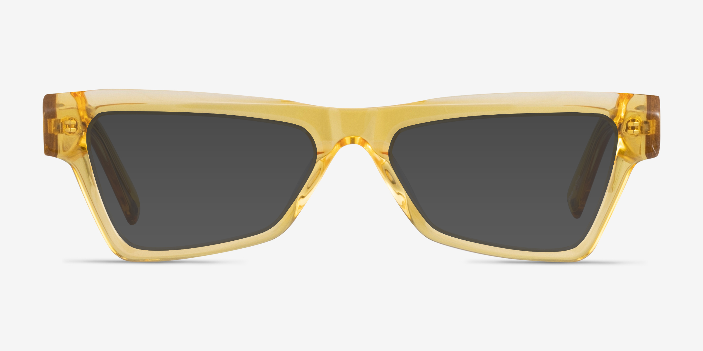 Zizi Crystal Yellow AcétateSoleil de Lunette de vue d'EyeBuyDirect, Vue de Face