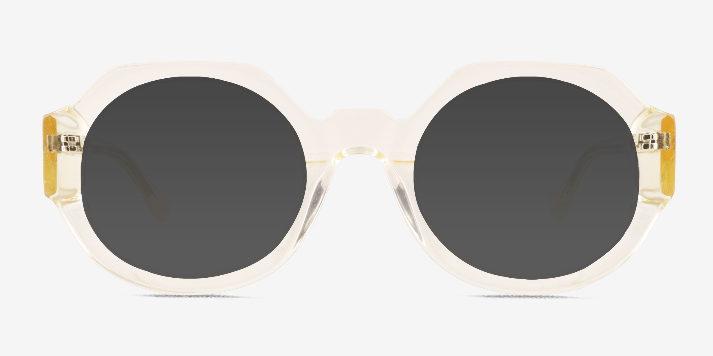 Ellison Clear Yellow AcétateSoleil de Lunette de vue d'EyeBuyDirect, Vue de Face