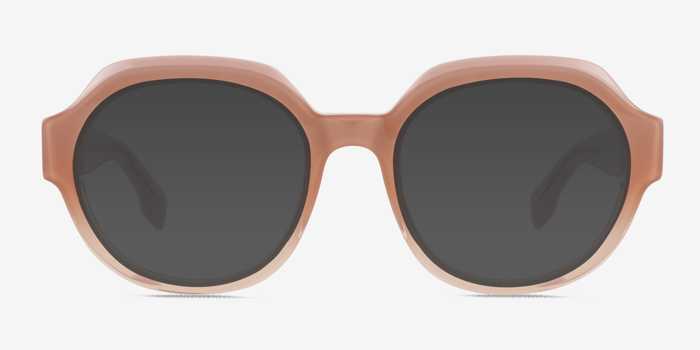 Lilly Pink White AcétateSoleil de Lunette de vue d'EyeBuyDirect, Vue de Face