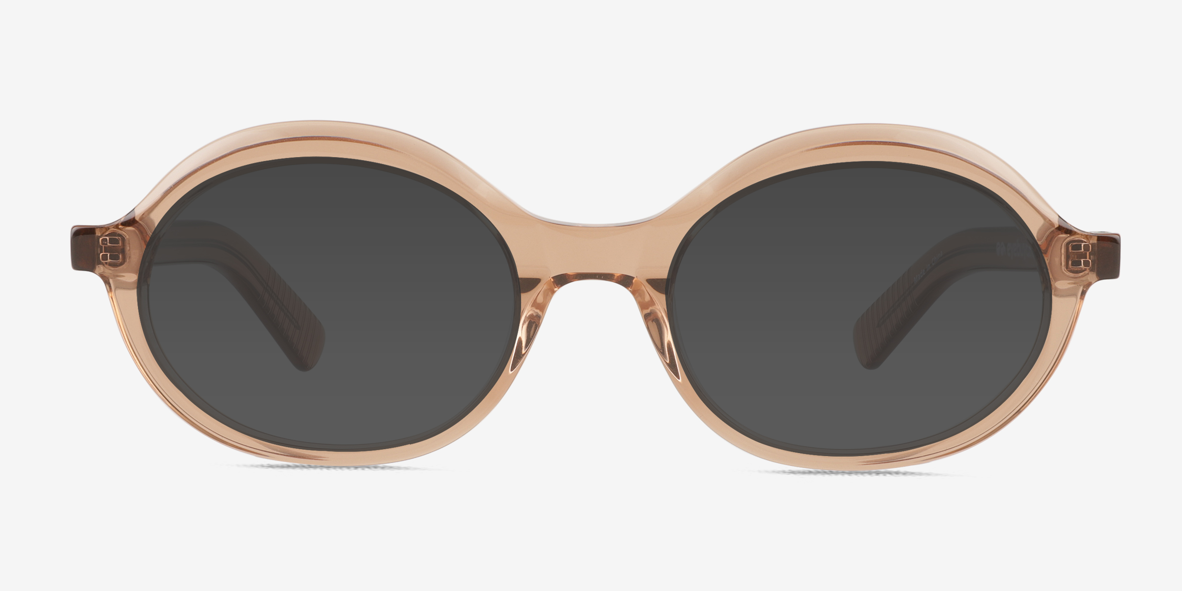 Melva Clear Brown AcétateSoleil de Lunette de vue d'EyeBuyDirect, Vue de Face