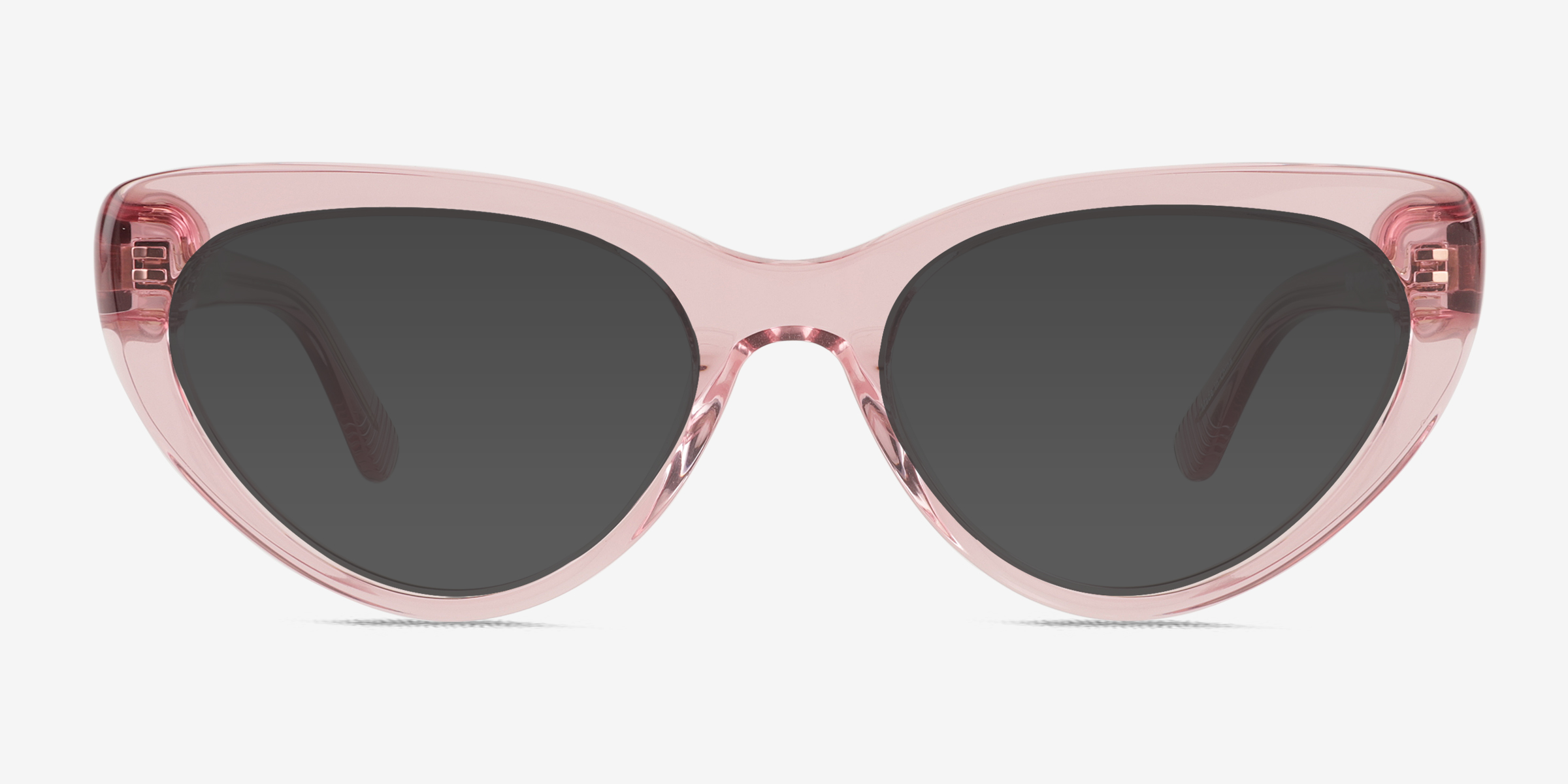 Dora Clear Pink AcétateSoleil de Lunette de vue d'EyeBuyDirect, Vue de Face