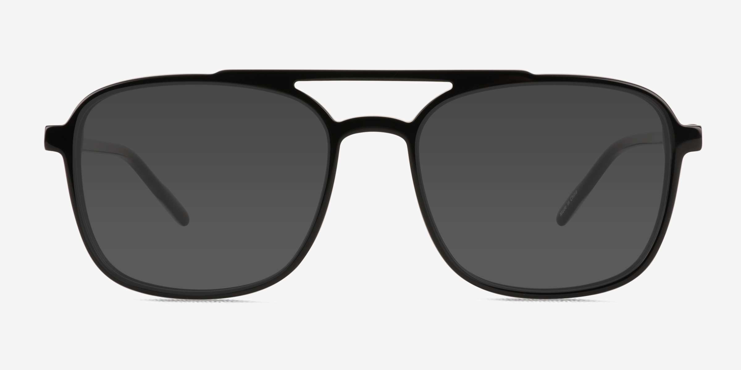 Cam Noir AcétateSoleil de Lunette de vue d'EyeBuyDirect, Vue de Face