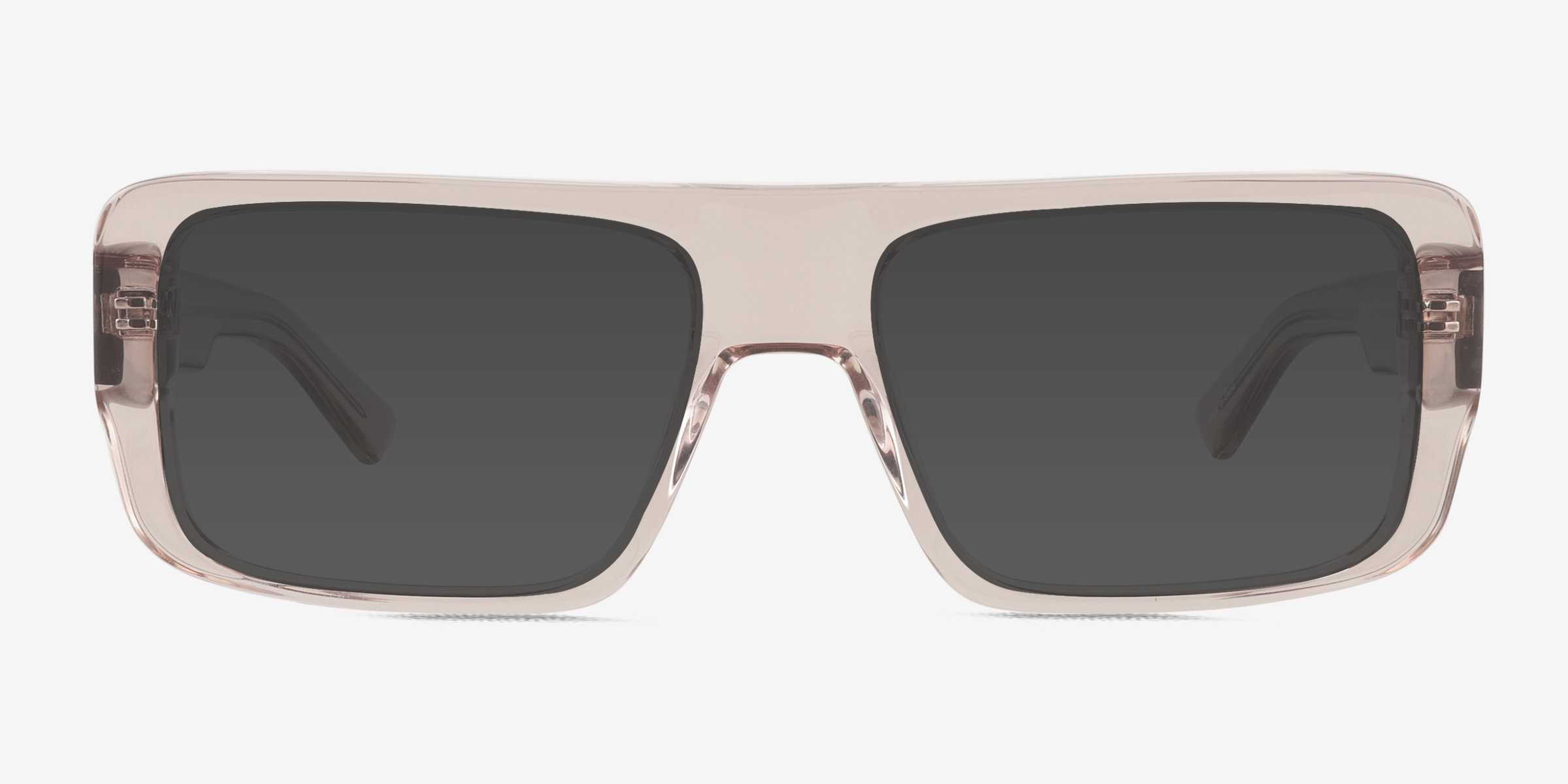 Nick Clear Brown AcétateSoleil de Lunette de vue d'EyeBuyDirect, Vue de Face