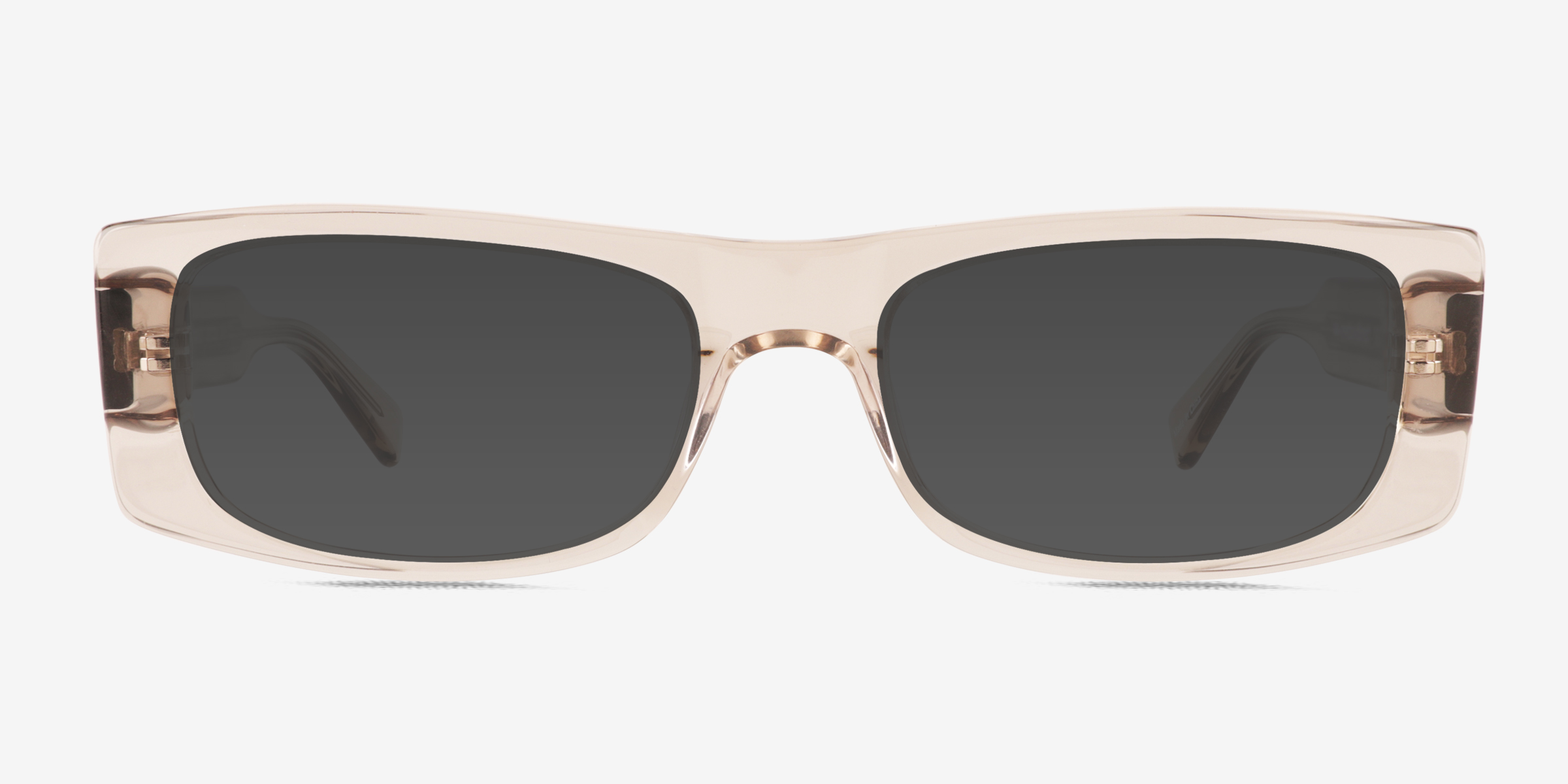 Ernest Clear Brown AcétateSoleil de Lunette de vue d'EyeBuyDirect, Vue de Face