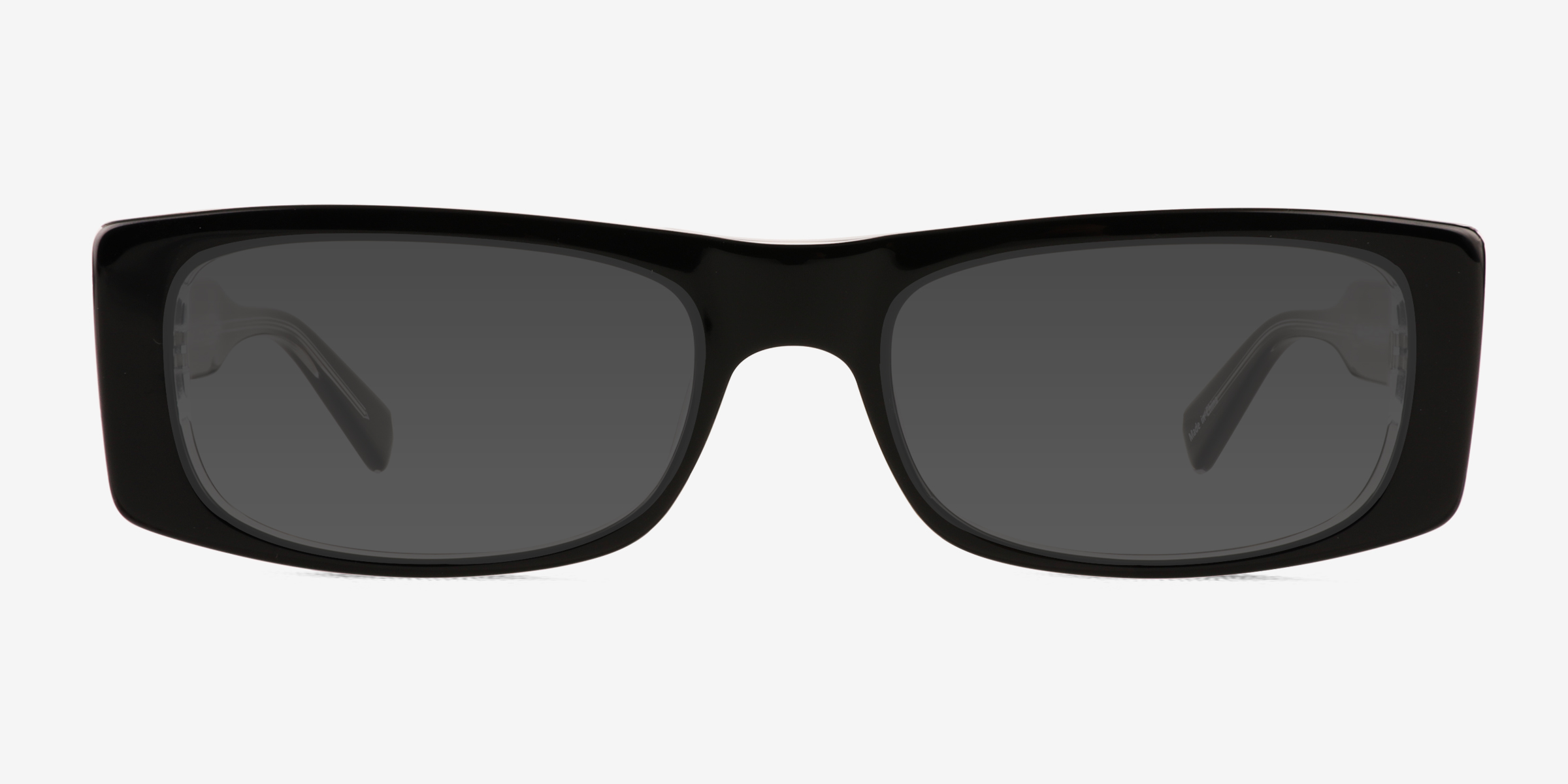 Ernest Black Clear AcétateSoleil de Lunette de vue d'EyeBuyDirect, Vue de Face