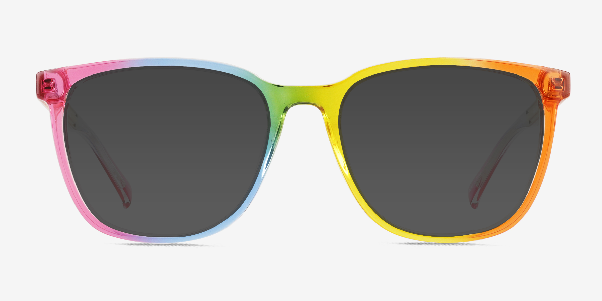 Shine Bright Arc-en-ciel PlastiqueSoleil de Lunette de vue d'EyeBuyDirect, Vue de Face