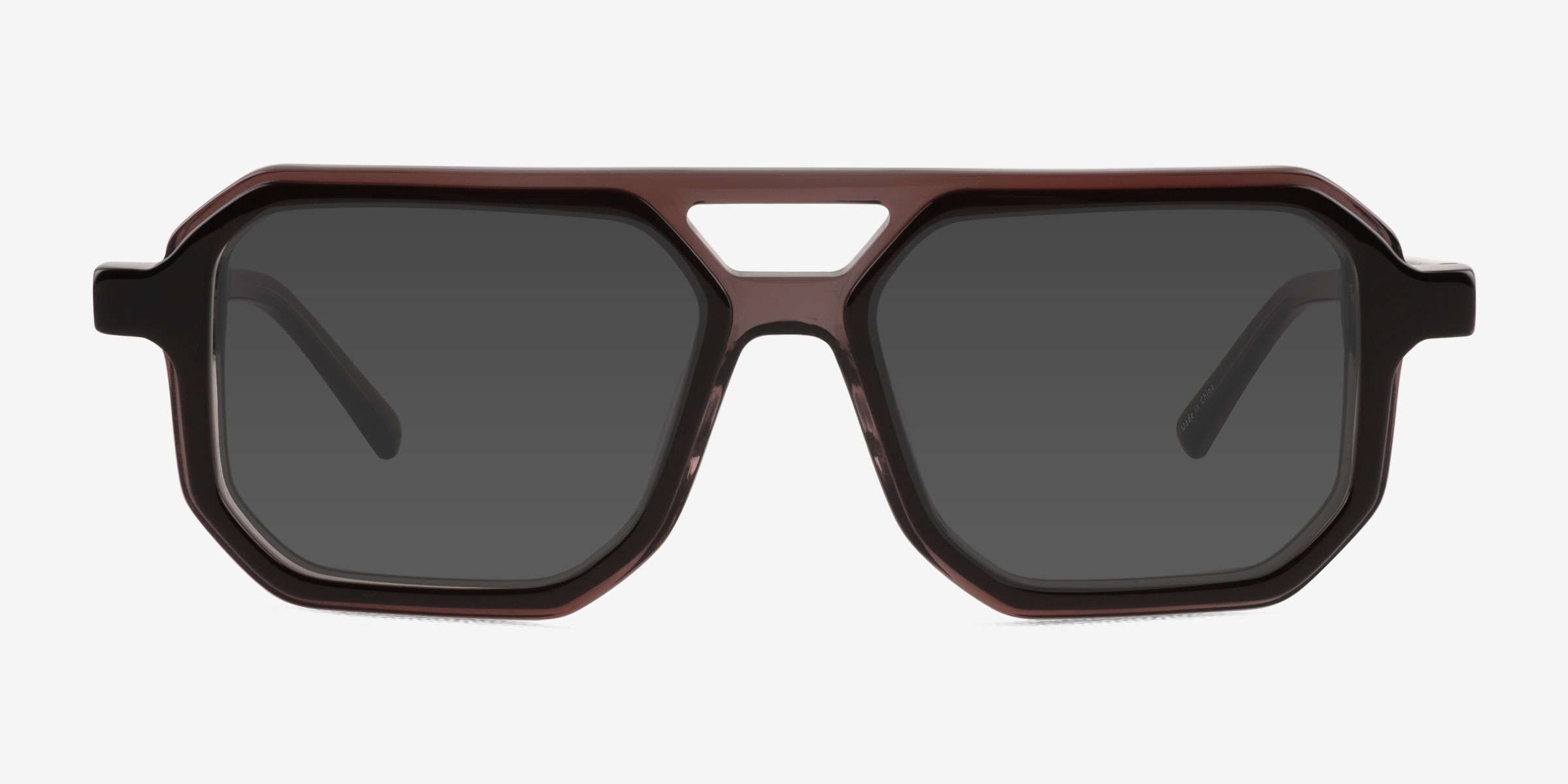 Outlaw Black Purple AcétateSoleil de Lunette de vue d'EyeBuyDirect, Vue de Face