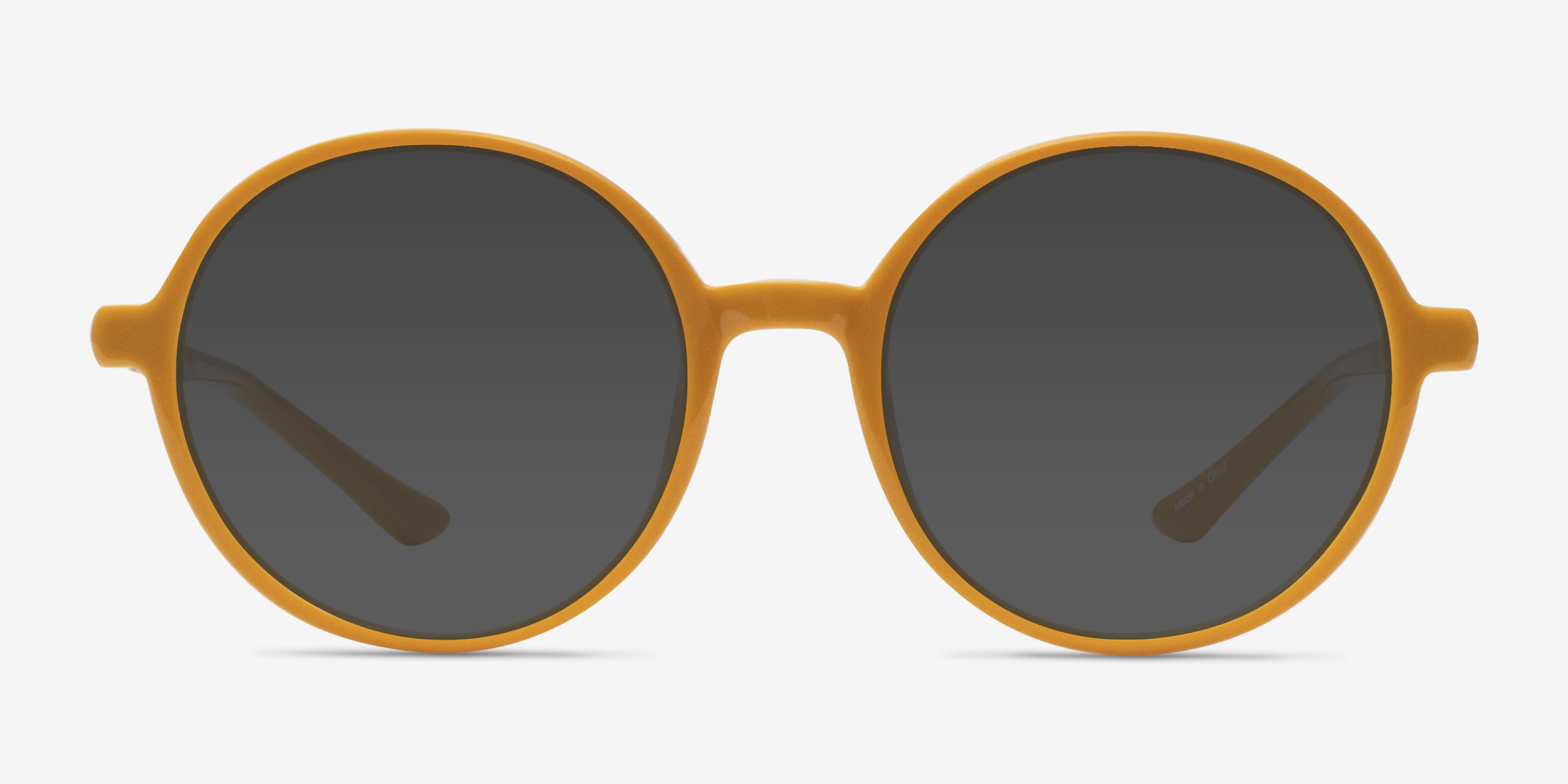 Dayglow Brun PlastiqueSoleil de Lunette de vue d'EyeBuyDirect, Vue de Face