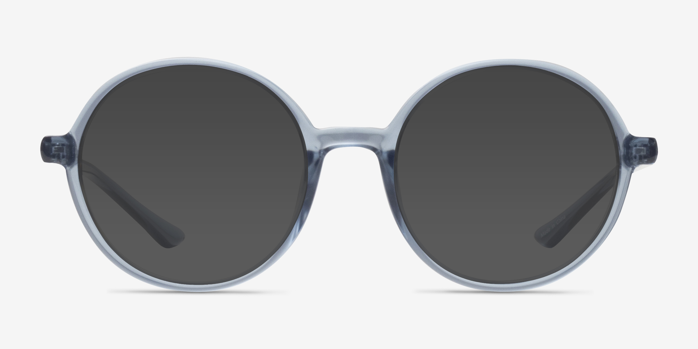 Dayglow Clear Blue PlastiqueSoleil de Lunette de vue d'EyeBuyDirect, Vue de Face