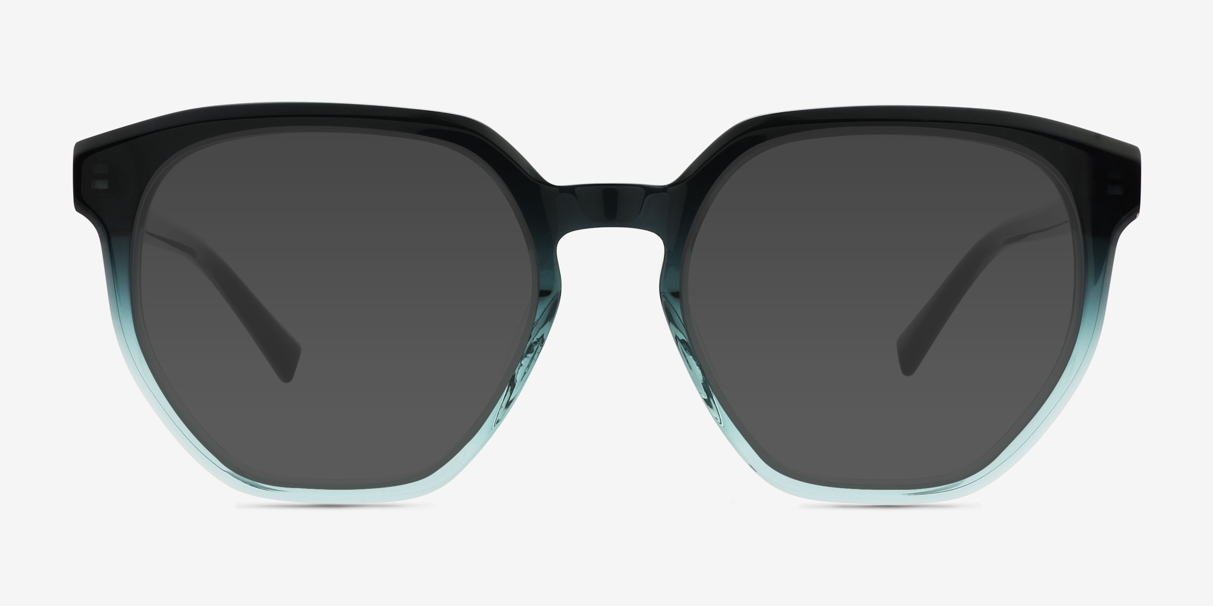 Pelagic Black Green Éco-responsableSoleil de Lunette de vue d'EyeBuyDirect, Vue de Face