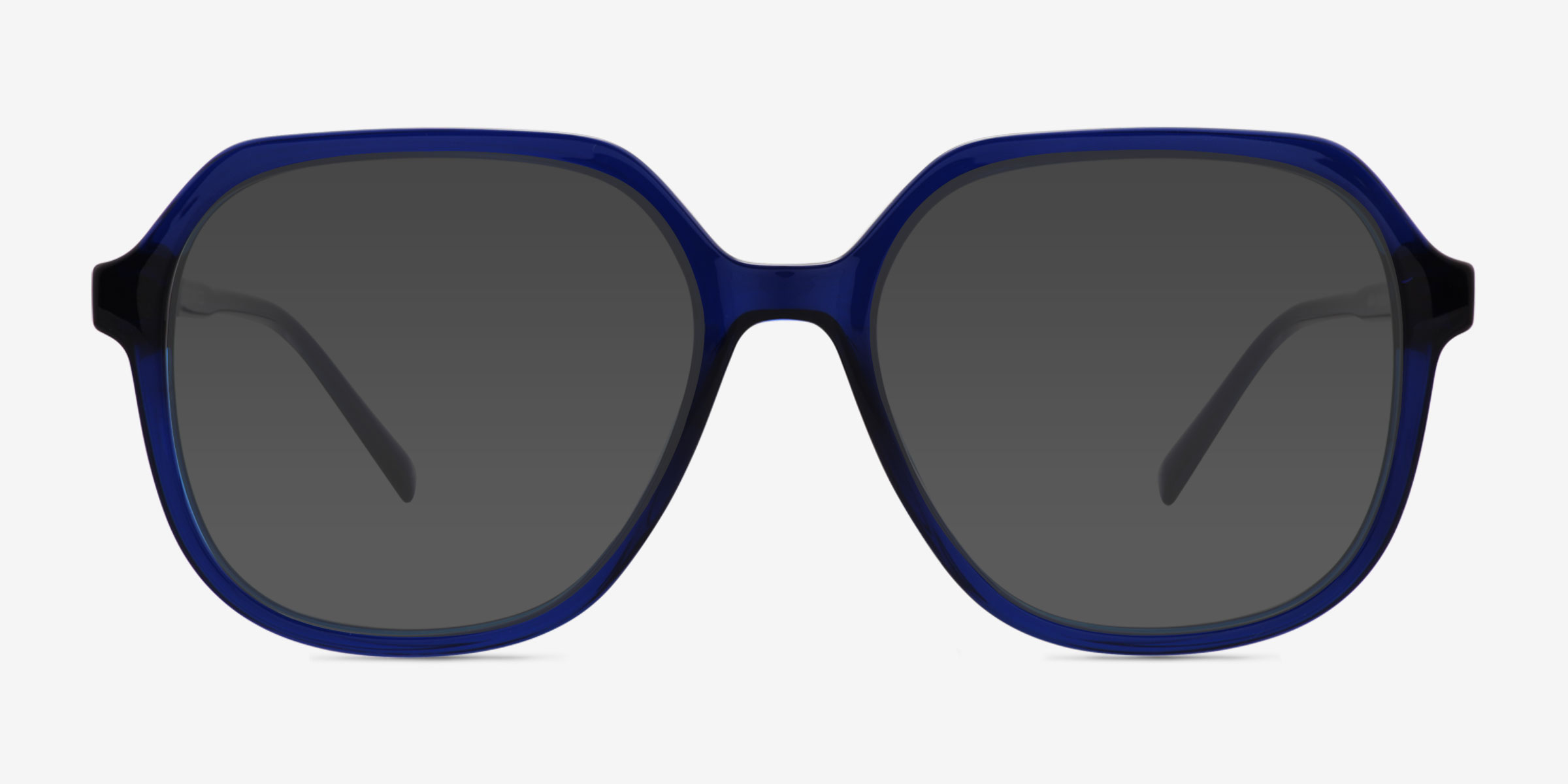 Azure Bleu marine PlastiqueSoleil de Lunette de vue d'EyeBuyDirect, Vue de Face